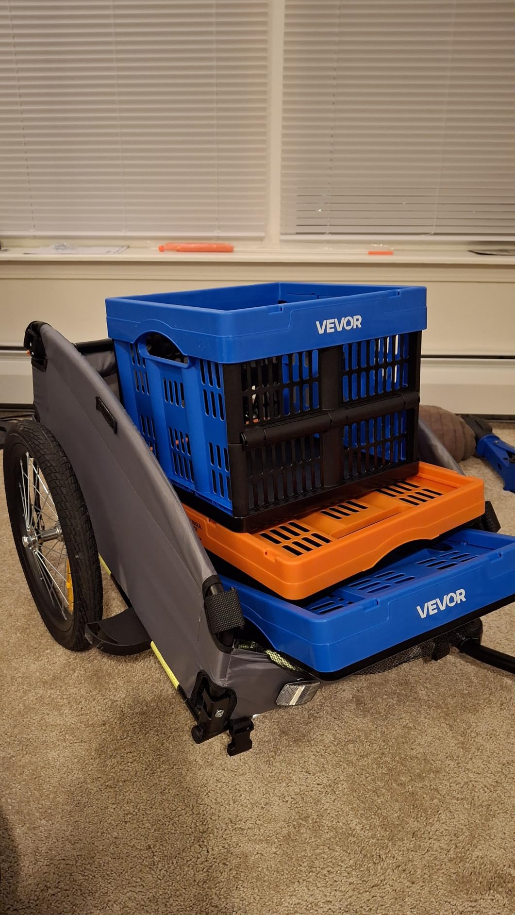 VEVOR Bike Cargo Trailer, 88/100/130/160 lbs Load Capacity, Heavy-Duty Bicycle Wagon Cart, Foldable Compact Storage with Universal Hitch customer photo 2