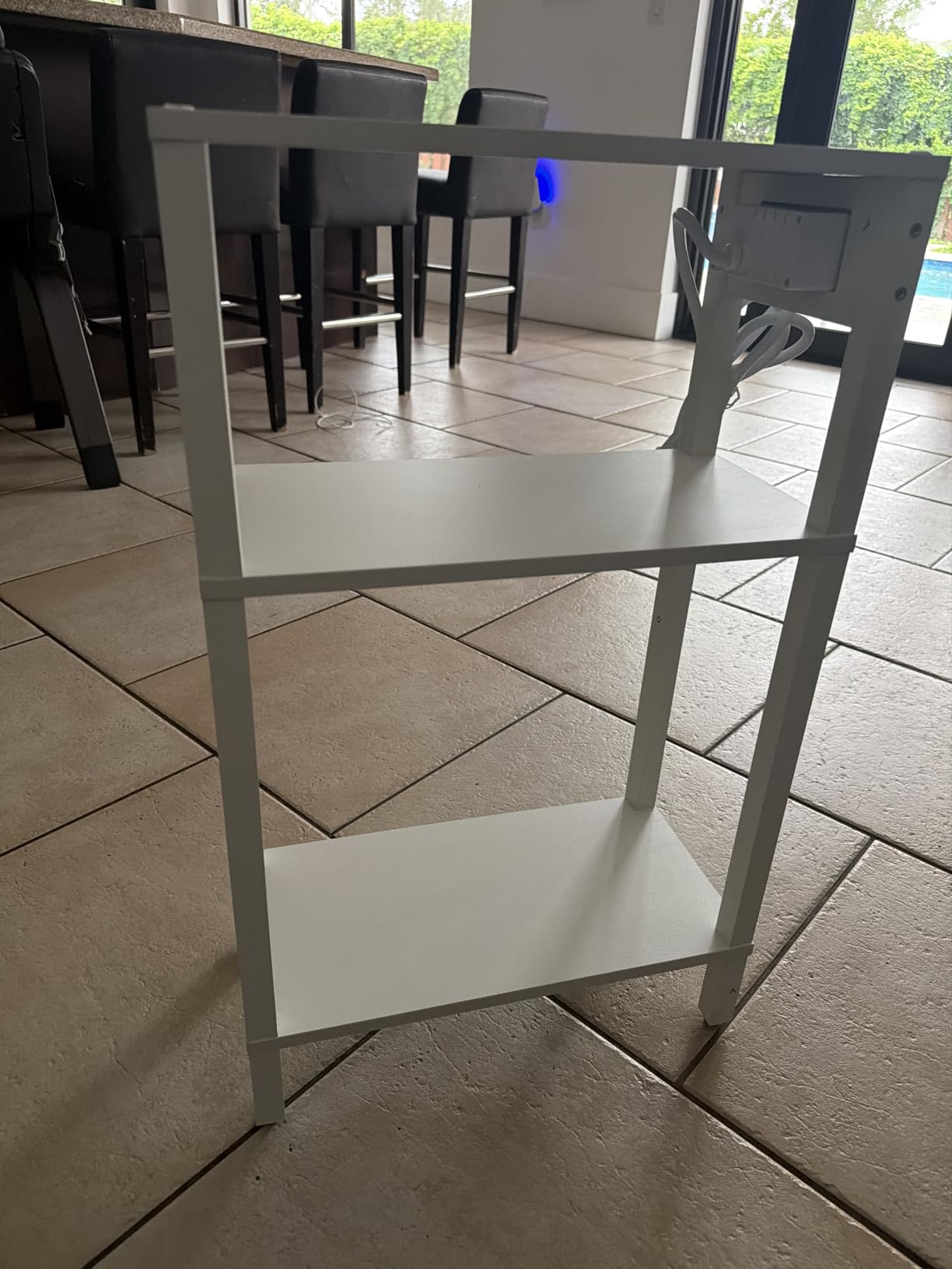 TUTOTAK Narrow Side Table, 2-Tier Small End Table with Charging Station customer photo 2