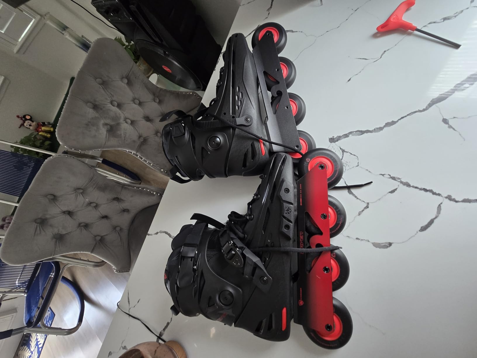 FlyingEagle F4 Raven Inline Skates, Urban Rollerskates for Men and Women | CNC Aluminium Frame, 85A Wheels, ABEC-7 Bearings, Vented Hard Shell, Removable Liner customer photo 2