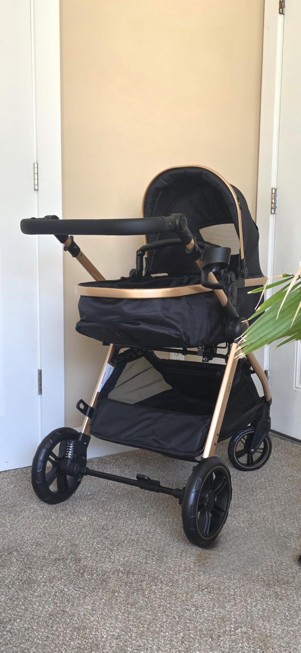 Accombe 2-in-1 Convertible Baby Stroller for Newborn to Toddler | Skin-friendly Breathable Fabric, All-terrain Wheels for Smooth Ride, Adjustable Canopy with UPF50+ Protection customer photo 1