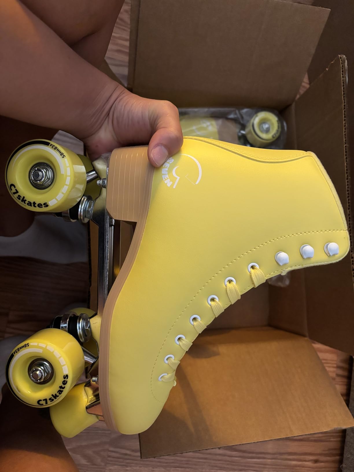 C SEVEN High-Top Quad Roller Skates for Girls and Women, 4-Wheel Skates | High Top Ankle Support, True-to-Size Fixed Fit, Beginner Friendly, Smooth Ride for Sidewalk & Outdoor Skating, 13 Colors customer photo 1