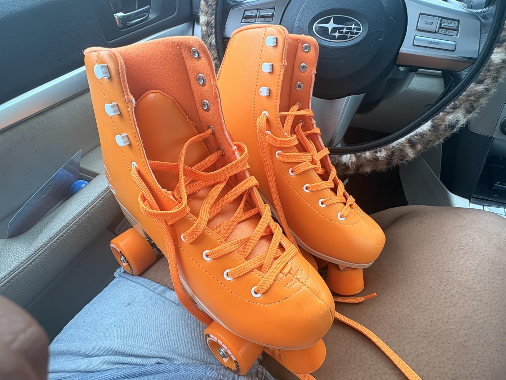 C SEVEN High-Top Quad Roller Skates for Girls and Women, 4-Wheel Skates | High Top Ankle Support, True-to-Size Fixed Fit, Beginner Friendly, Smooth Ride for Sidewalk & Outdoor Skating, 13 Colors customer photo 2