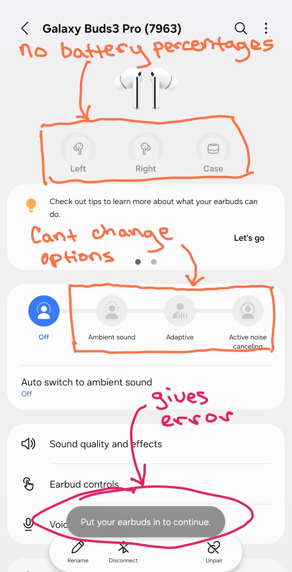 SAMSUNG Galaxy Buds3 Pro (2024, ANC) Water Resistant, AI Real-Time Language Interpreter, True Wireless Bluetooth 5.4 Earbuds, Hi-Fi, Noise Cancelling, Touch Control, International Model R630 (Silver) customer photo 1