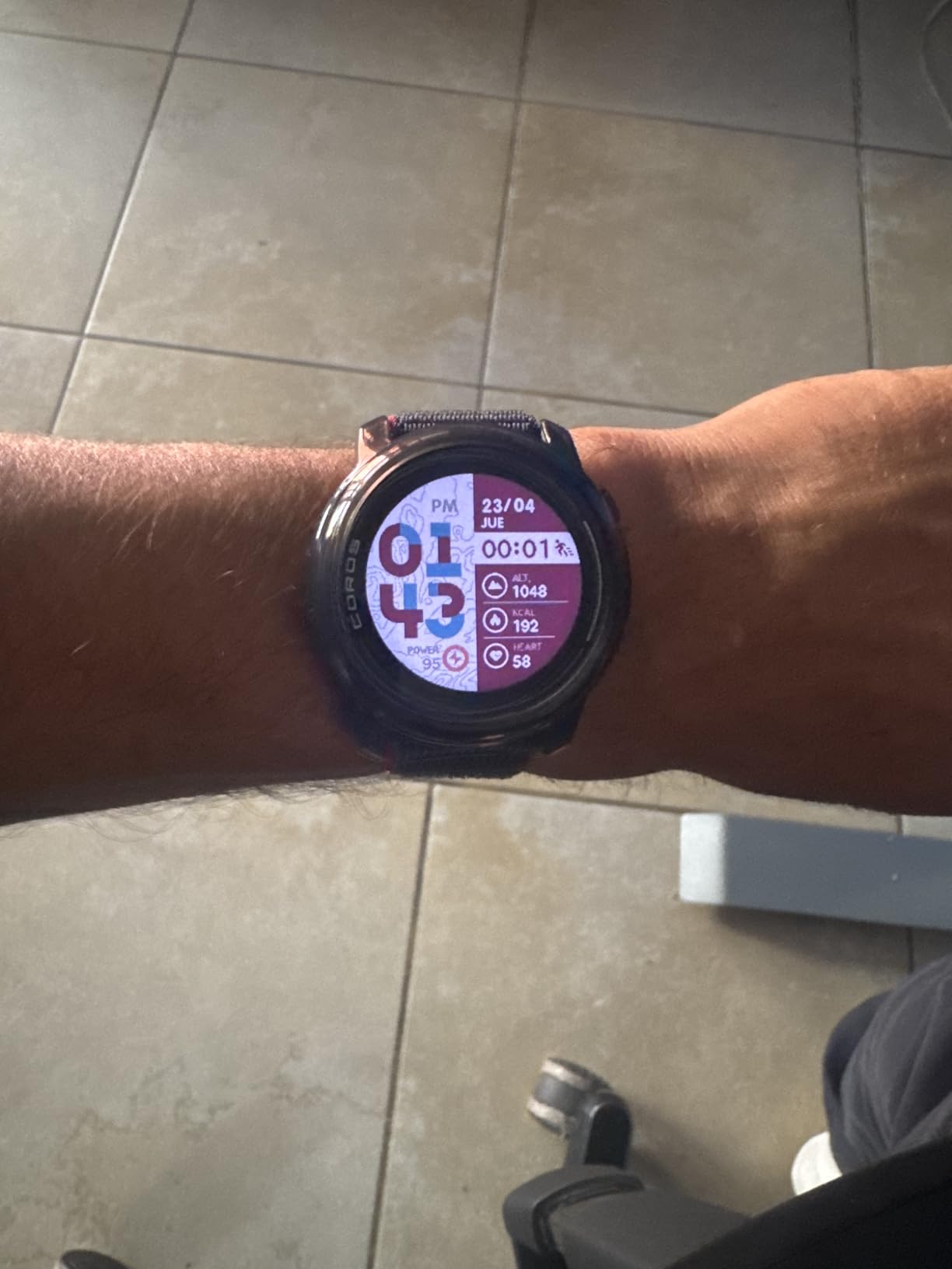 COROS PACE 3 GPS Sport Watch, Lightweight Running Watch - Chalk Nylon customer photo 1