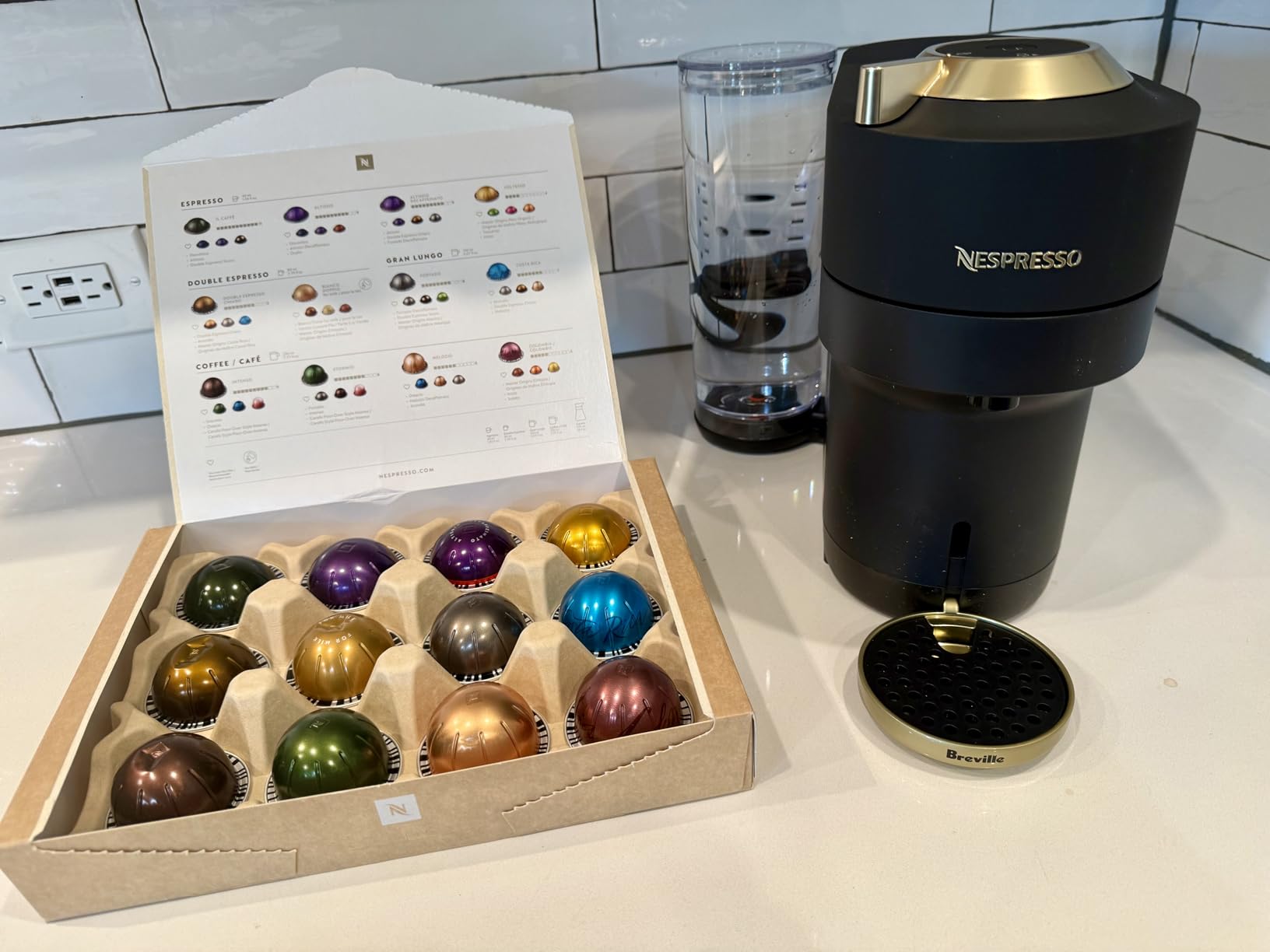 Nespresso Vertuo Pop+ Coffee & Espresso Maker by Breville, Black & Gold customer photo 2