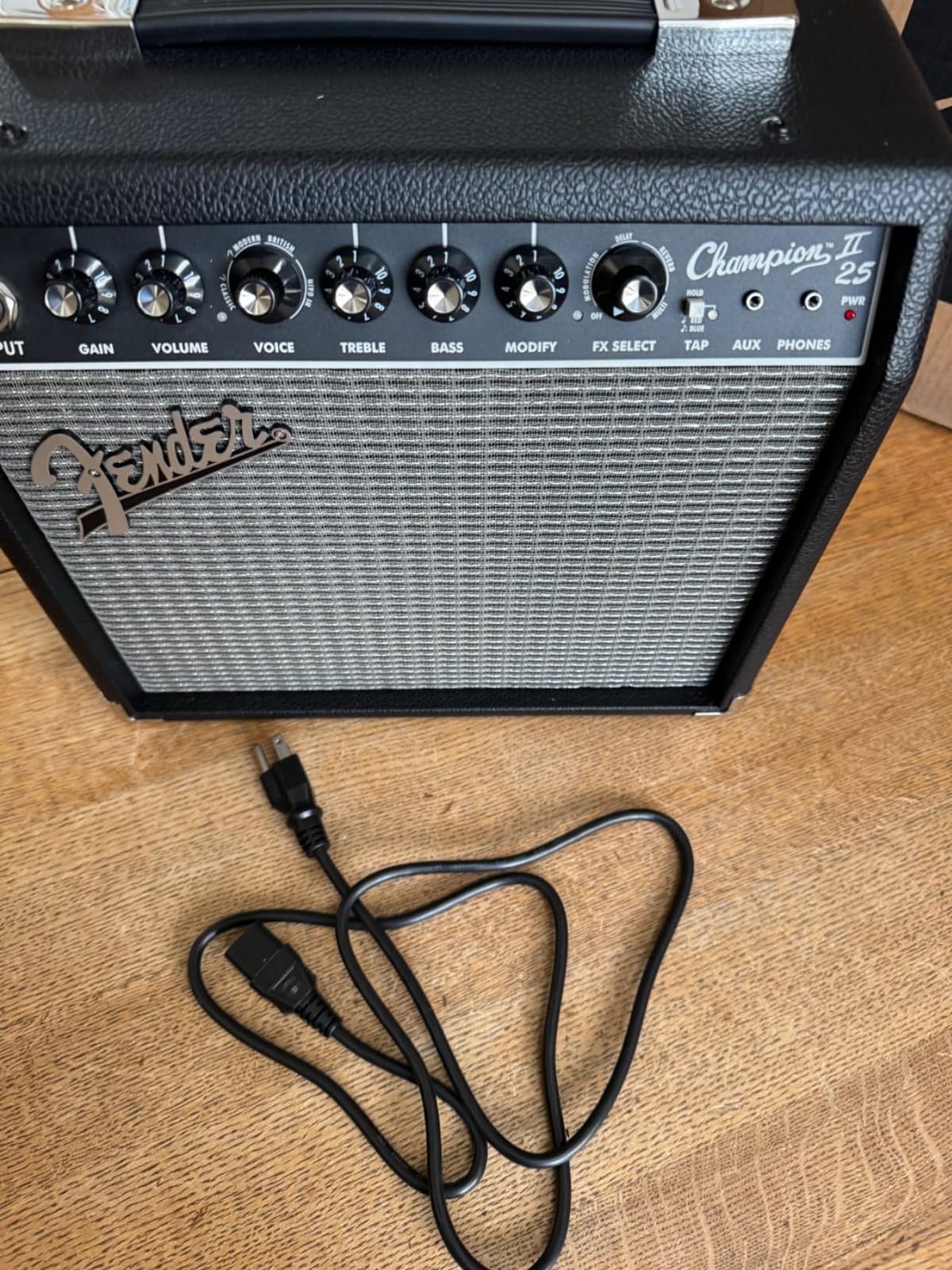 Fender Champion II 25 Watt Electric Guitar Combo Amp, Speaker, USB & Aux | 25 Watt Combo Amp with 8 Speaker, Multiple Amp Voicings, Reverb/Delay/Chorus Effects, USB and Aux in customer photo 1