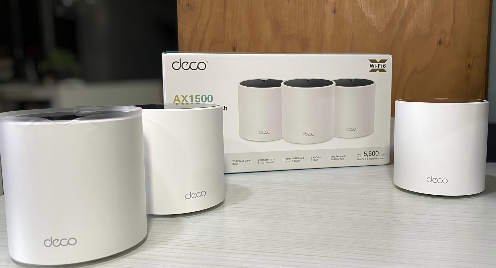 TP-Link Deco X15 Dual-Band AX1500 WiFi 6 Mesh Wi-Fi System | Replaces Routers and Extenders | Covers up to 3,900 sq.ft. | 2 Gigabit Ports per Unit, Supports Ethernet Backhaul, 2-Pack customer photo 2