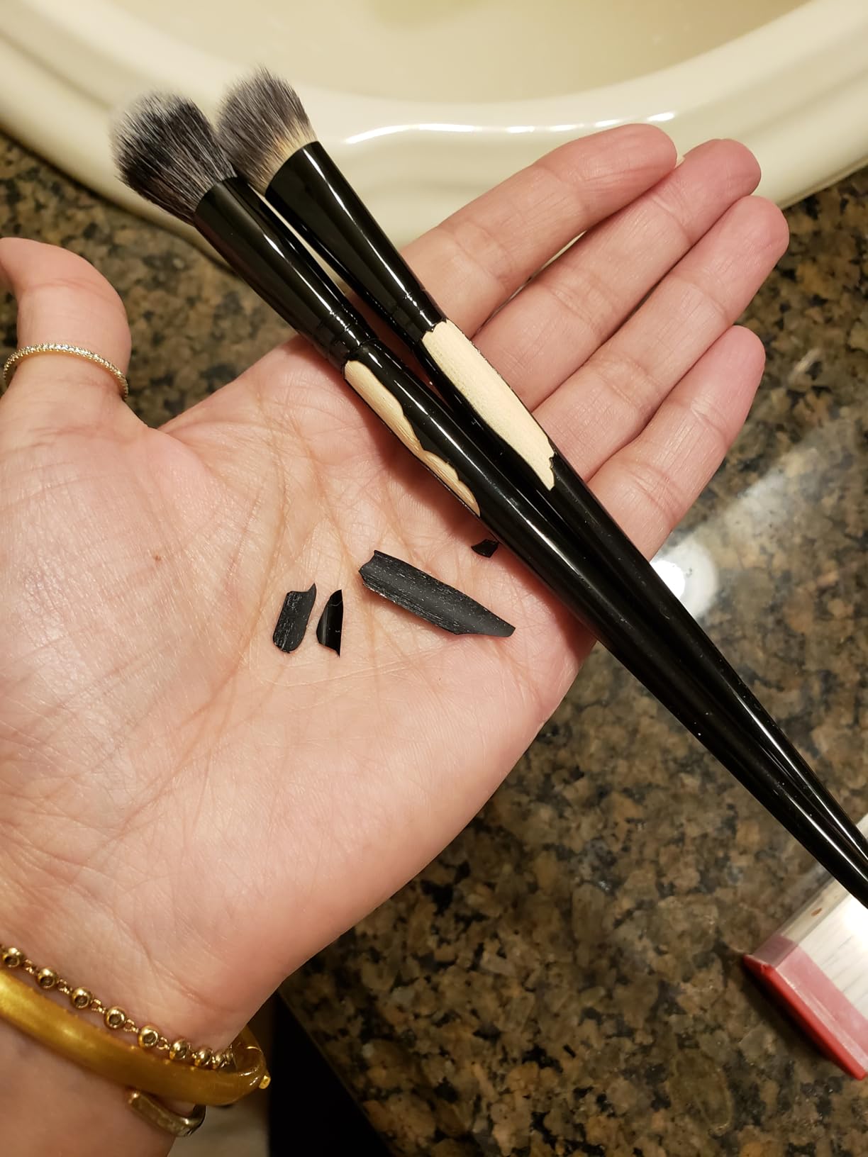 BK BEAUTY Nikki La Rose Pro Artist Makeup Brush Set, 7 Brushes | 7-piece face, eye and lip set for liner, smudging and blending. Synthetic fiber bristles, aluminum handles. customer photo 2