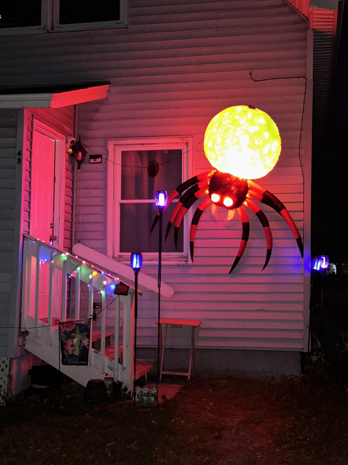 FunFanso 7 FT Halloween Inflatable Black Cat Yard Decoration, Blow-Up Outdoor Halloween Decor with Built-in Bright LED Lights, Easy Installation for Indoor Parties, Garden, Lawn, and Halloween Events customer photo 1