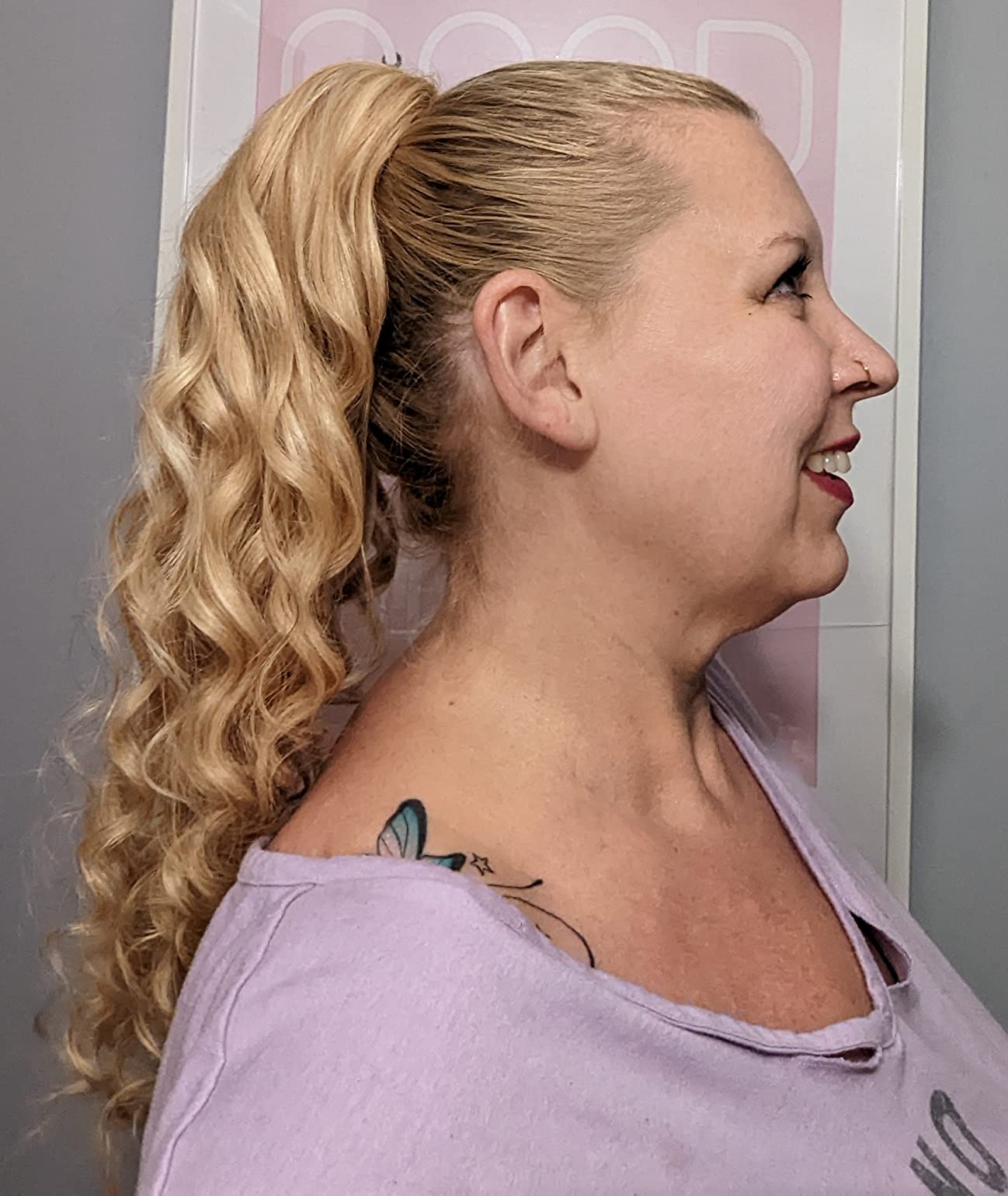 Rich Choices Ponytail Extension 100% Real Human Hair Wrap Around Remy Ponytail Extension for Women One Piece Clip In Long Pony tail Extensions Straight 14 Inch #4 Medium Brown customer photo 2