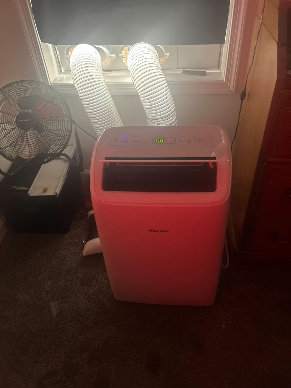 Hisense 8,000 BTU Portable Air Conditioner with Dual Hose & Inverter, 350 Sq Ft, Wi-Fi, ConnectLife App Google and Alexa, 3 operating modes, Noise 42 dB(A) - HAP0824TWD (Renewed), White customer photo 1