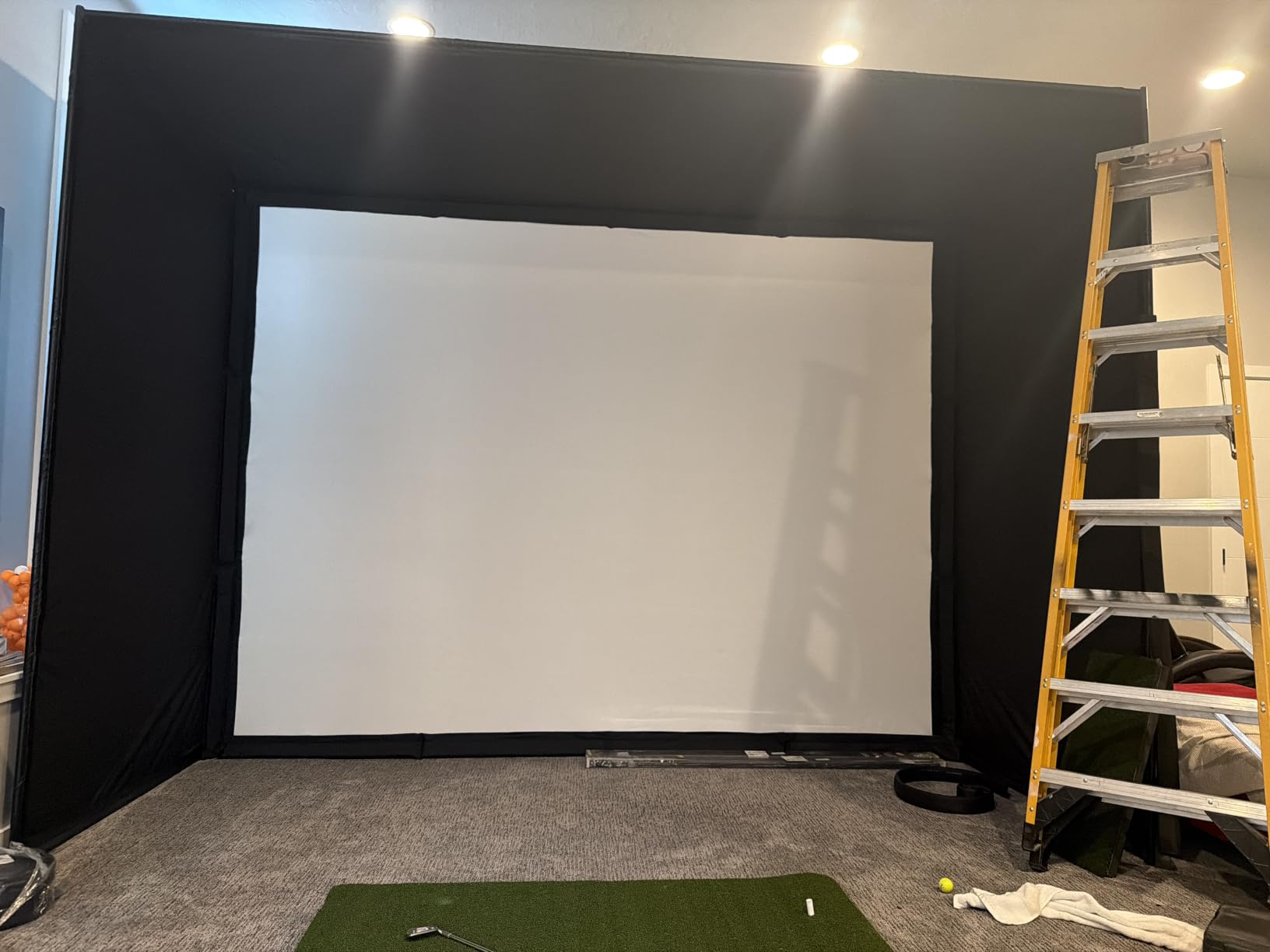 GoSports Golf Simulator Enclosure Nets - Complete Set with Frame and HD Impact Screen Kit - Indoor At Home Golf Training Equipment - Choose 10x8 ft, 12x9 ft, or 14x8 ft customer photo 2