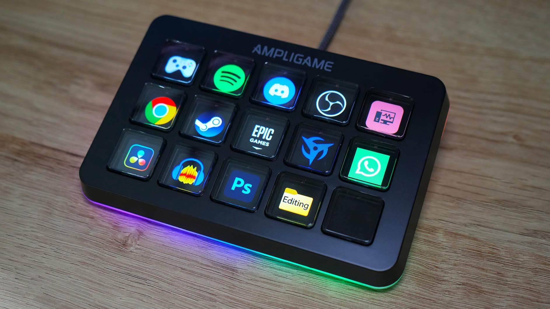 FIFINE AmpliGame Stream Controller with 15 Macro Keys, Streaming Keyboard with Trigger Actions in OBS/Twitch/YouTube/Streamlabs, Shortcut Buttons Keypad Works with Mac and PC-D6 customer photo 1