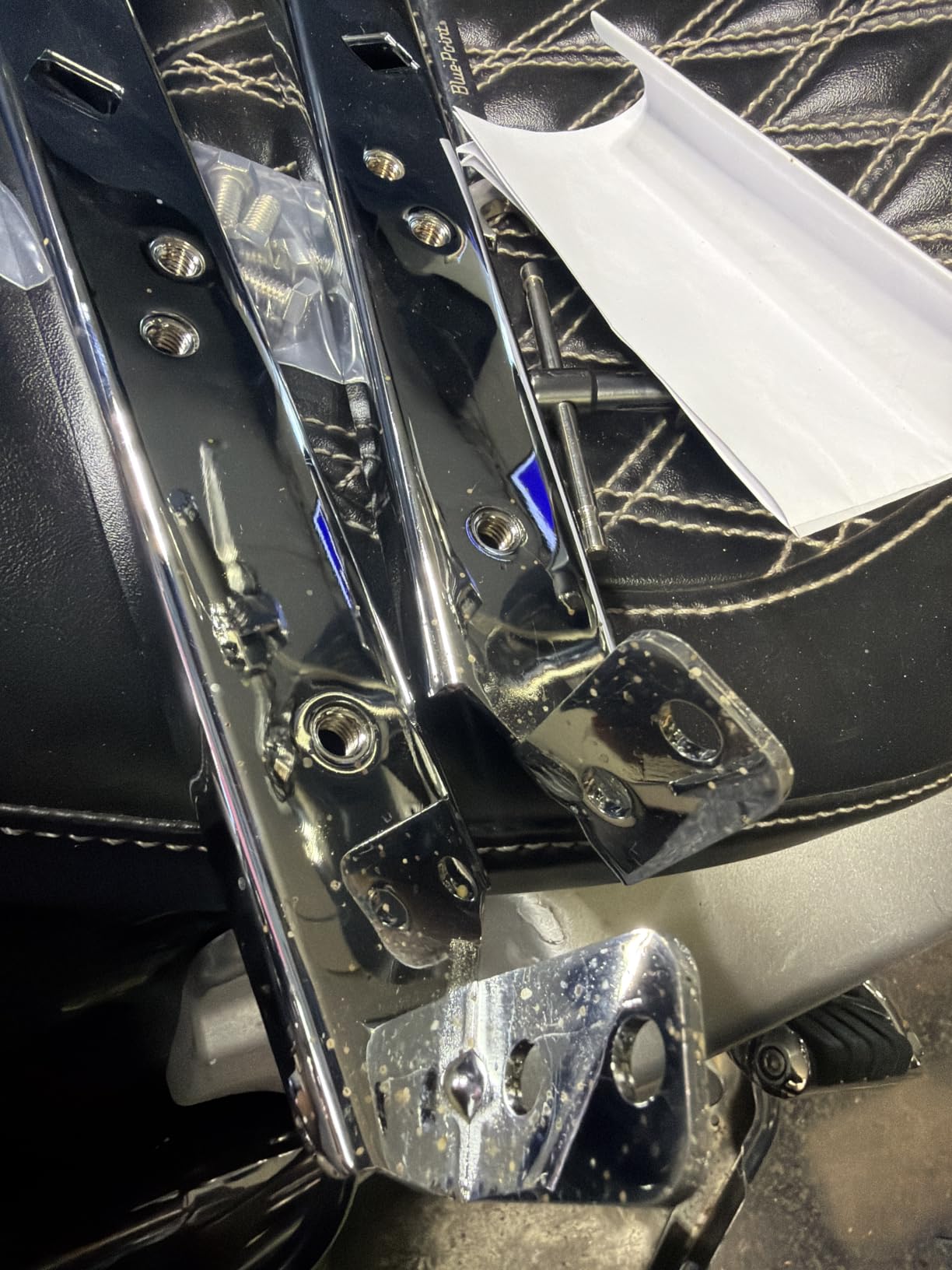 Chrome Saddlebag Rail Support Bracket for Harley Touring 1985-2008 | Fits for Harley Street Glide, Road King, Electra Glide, Road Glide, FLT, FLHT, FLHR, FLTR, FLHX 85-08 customer photo 2