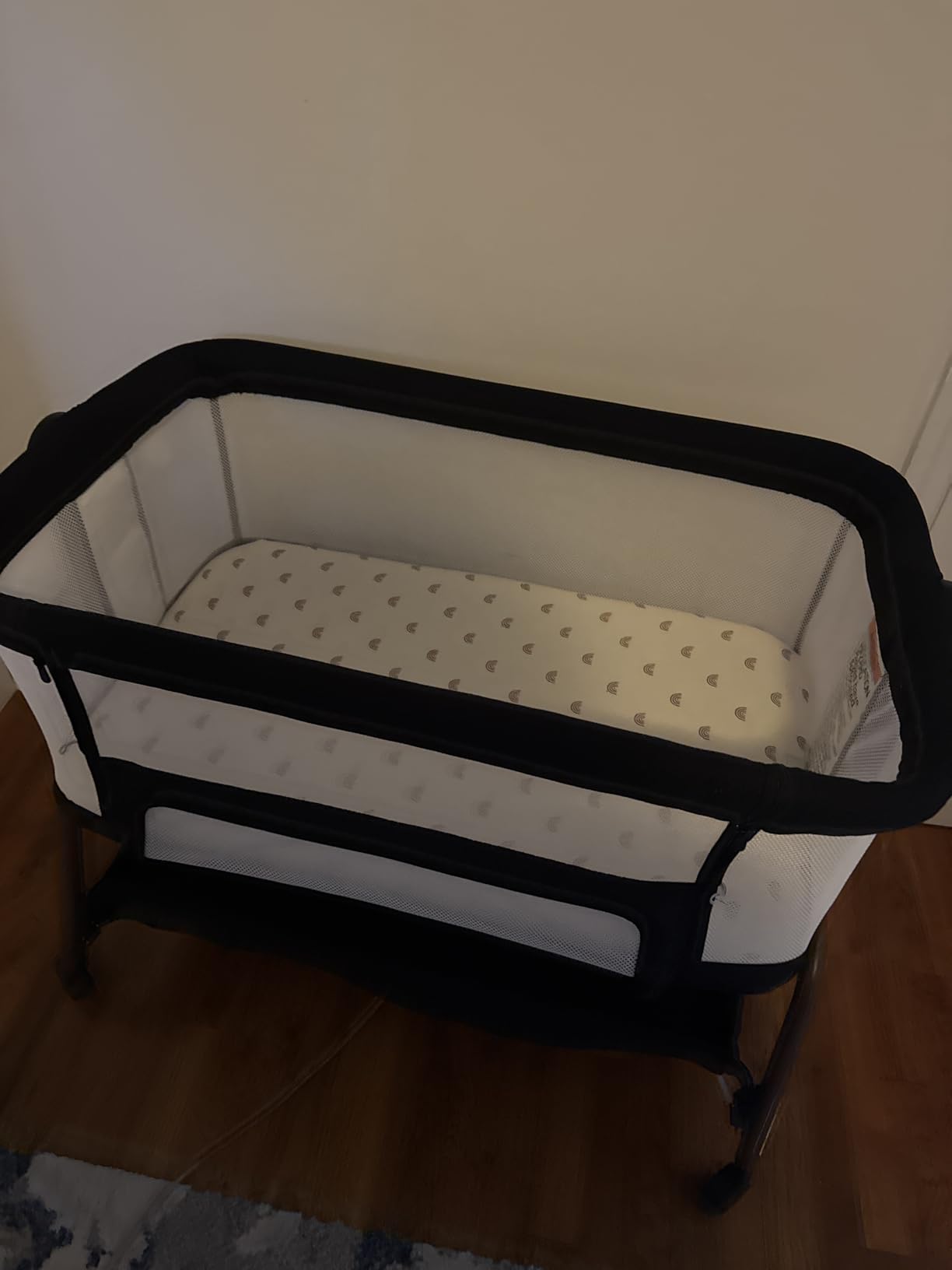BabyBond Bassinet Bedside Crib, Stable and Secure Crib for Newborns, Beige | 3-in-1 Baby Bassinet Bedside Sleeper with Mattress and Sheet, Anti-Reflux, Full-Mesh Sides, 6-Height Adjustable customer photo 2