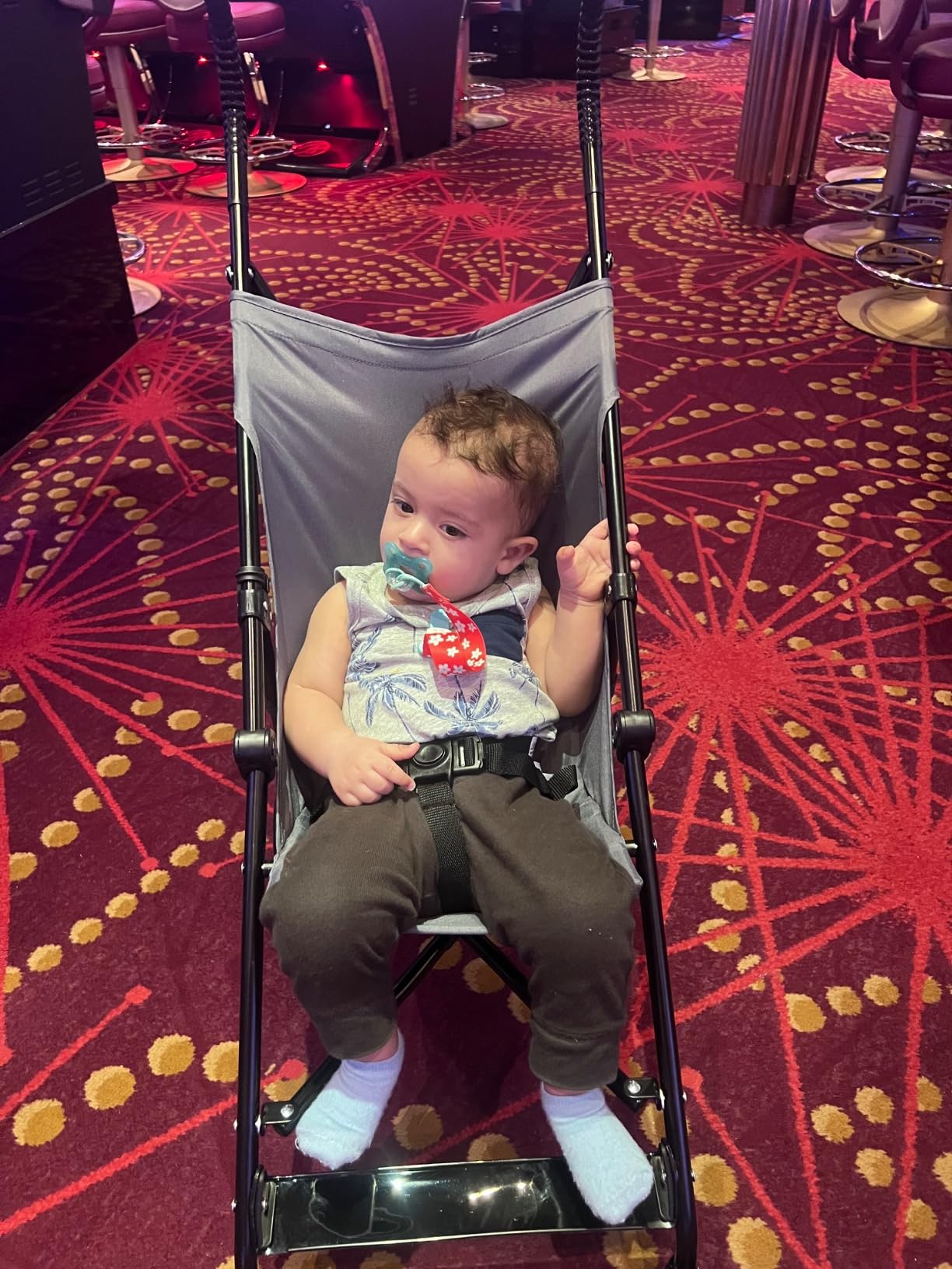 Dream On Me Aero Travel Umbrella Stroller, 1-Hand Fold, Lightweight, Grey | 3 Point Safety Harness, Dual Brakes, Adjustable Removable Canopy, Sturdy Steel Frame, Compact, For Toddlers 6-36 months customer photo 1