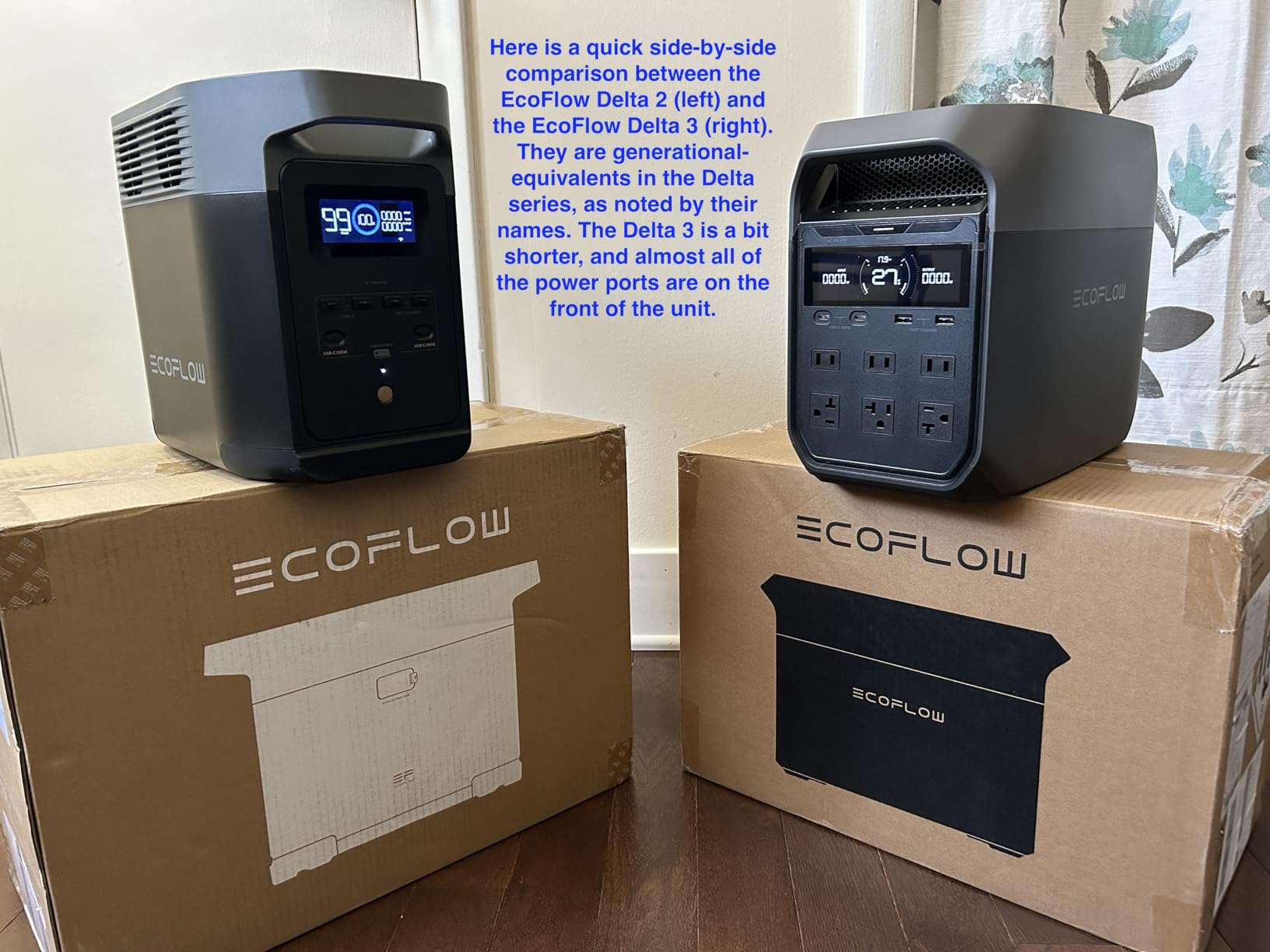 EcoFlow Delta 3 Portable Power Station, 1024Wh 1800W, LiFePO4 Battery, Full Charge in 56 Min, 1800W AC/100W USB-C Output, Solar Generator for Home Backup, Camping & RVs customer photo 1