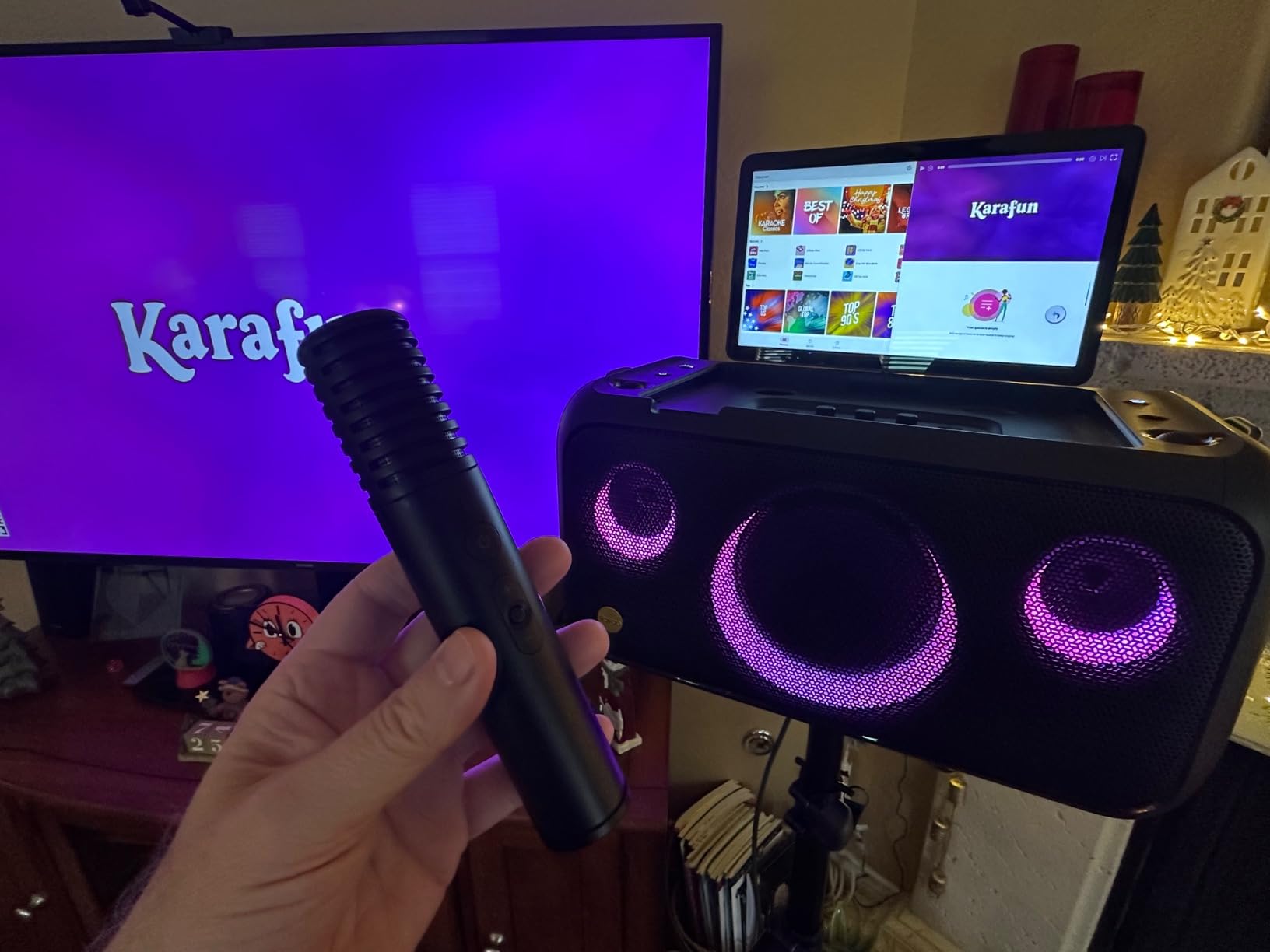 Ikarao Karaoke Machine for Adults, with Lyrics Display, 10.1