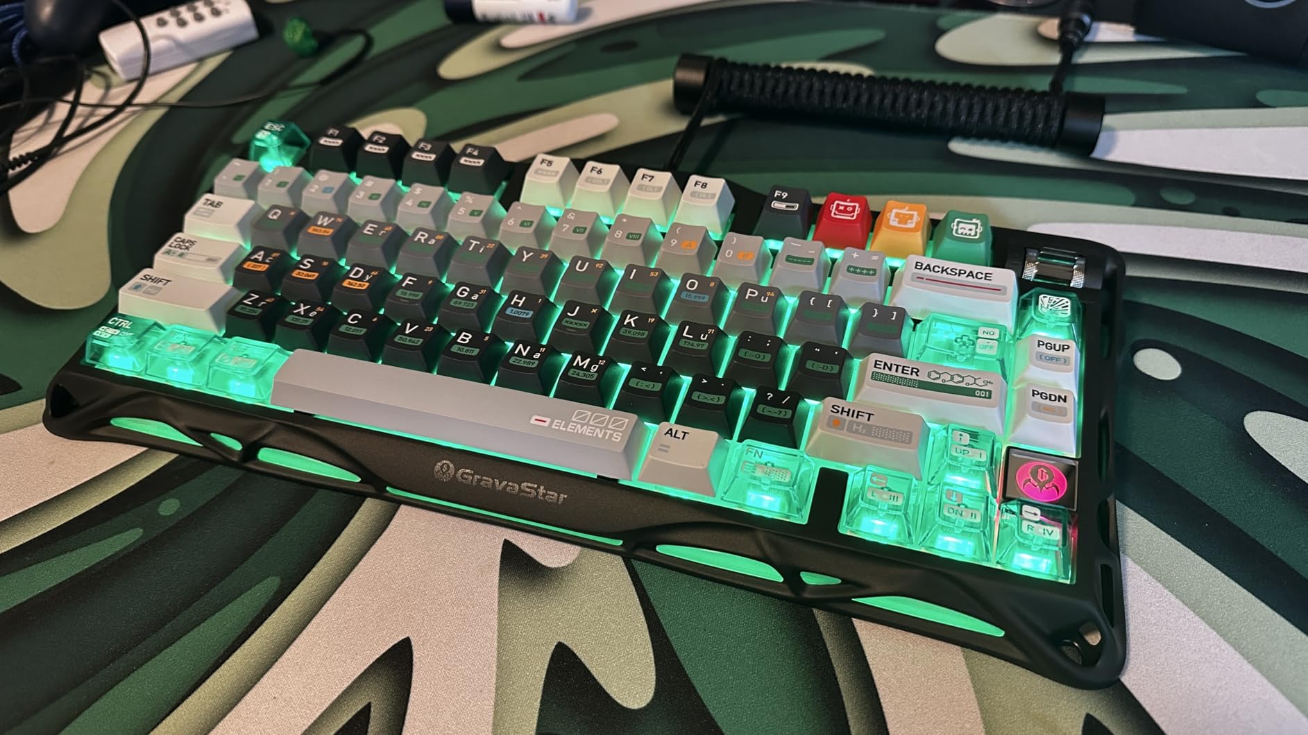 GravaStar Mercury K1 75% Wireless Mechanical Gaming Keyboard RGB Backlit | Gasket Mount, Hot Swappable Linear Switches, Creamy Sound Keyboard, 2.4GHz/USB-C/Bluetooth 5.0, for Win/Mac (Gradient Black) customer photo 2