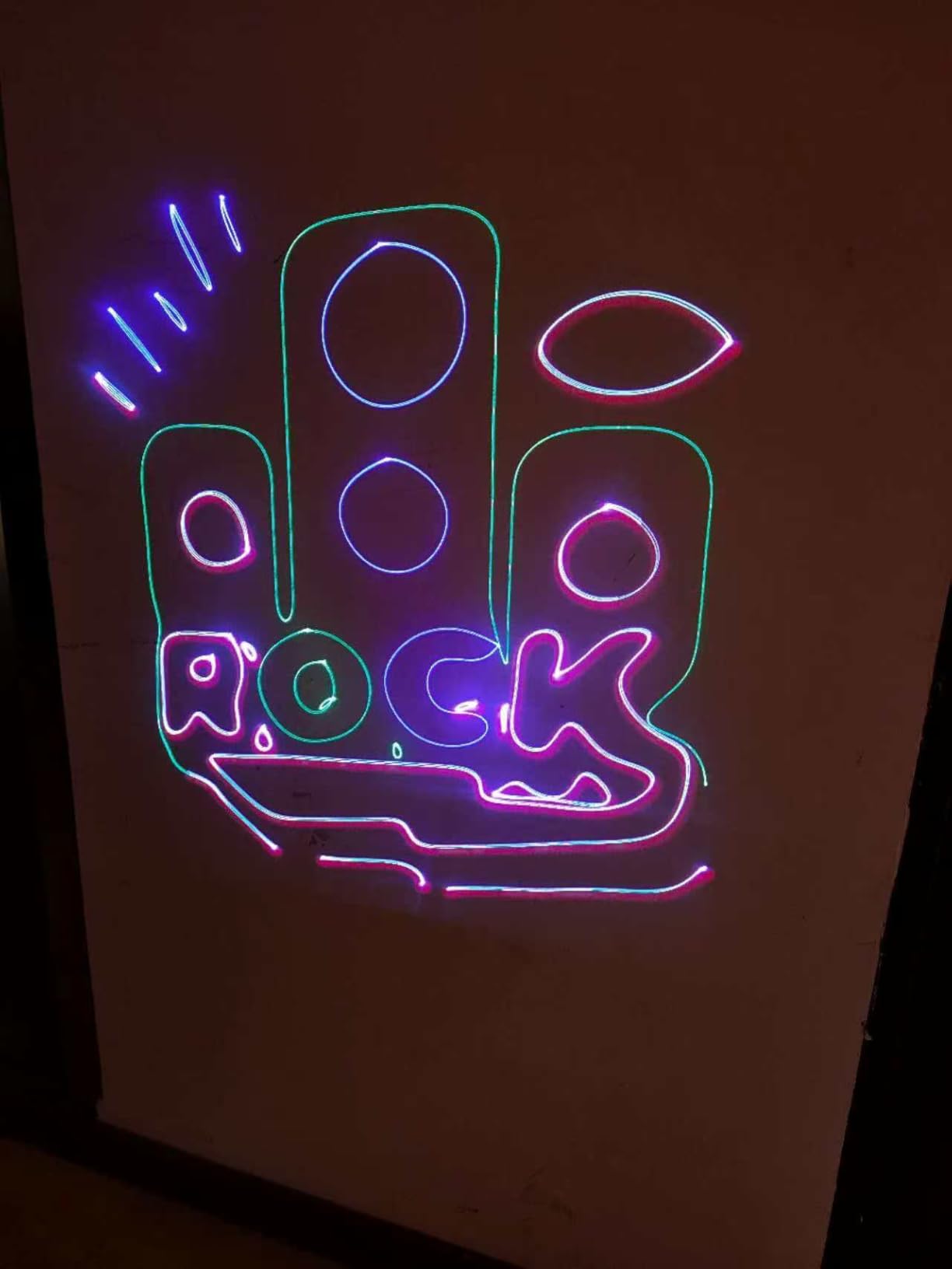 DJ Lights Laser Light Show, App Control 3D Animation Projector for Party | Custom Drawings, Laser Effects, Sound Activated Laser Machine for Stage, Disco, KTV, Bar, Business Logo customer photo 2