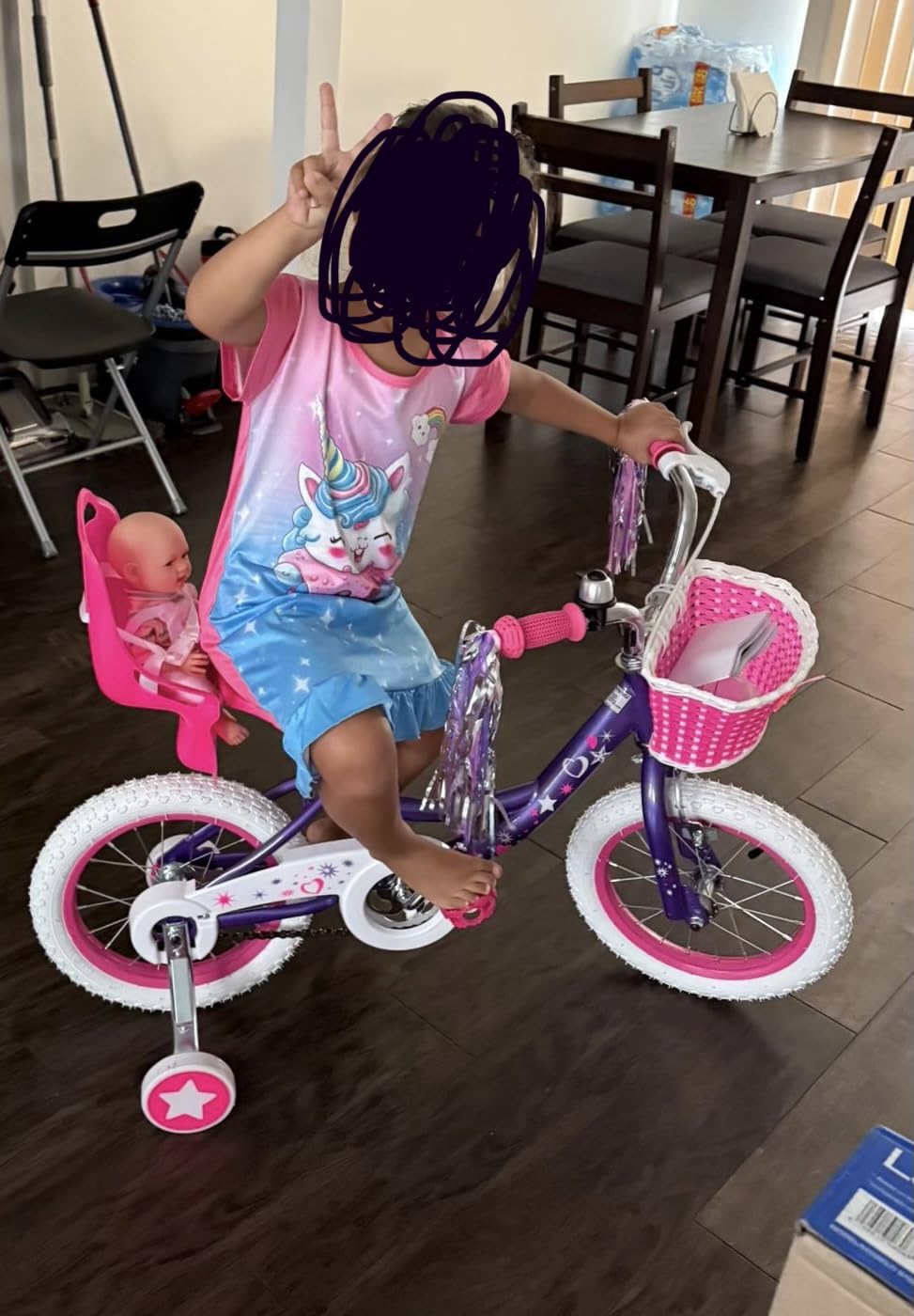 WEIZE Girls Kids Bike 14 16 18 Inch Children Bicycles with Training Wheels customer photo 1