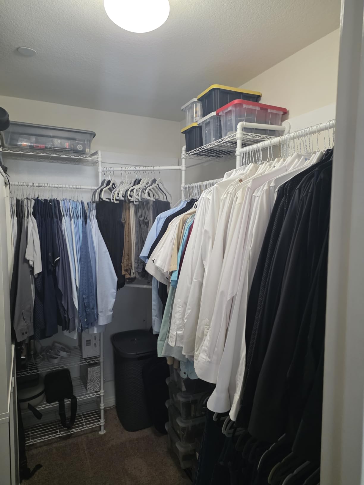 Timate L4 L Shape Garment Rack Heavy Duty Clothes Racks for Hanging Clothes, Expandable Industrial Pipe Clothing Rack Wall Mounted Closet Racks Wardrobe Closet Kit Corner Closet System, Black customer photo 1