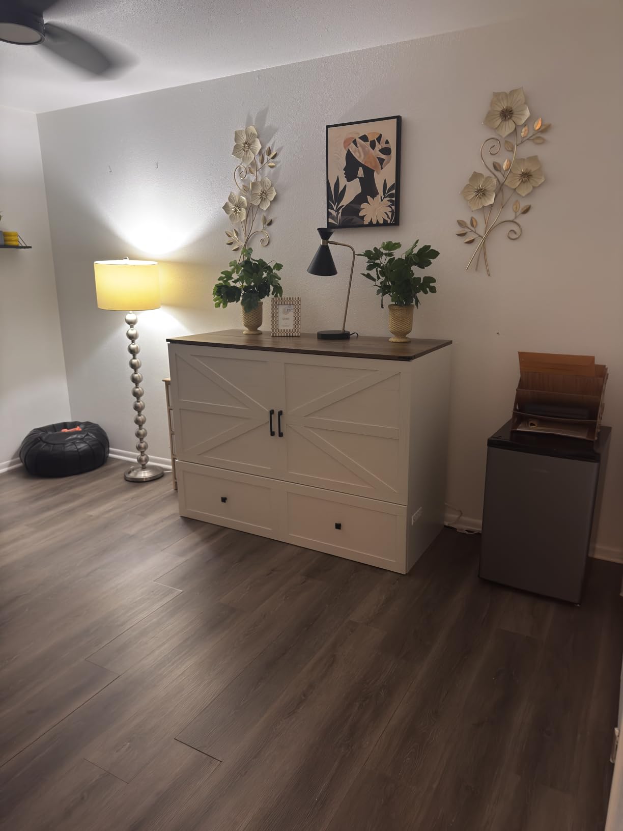AMERLIFE Queen Murphy Bed with Storage & Charging Station customer photo 2