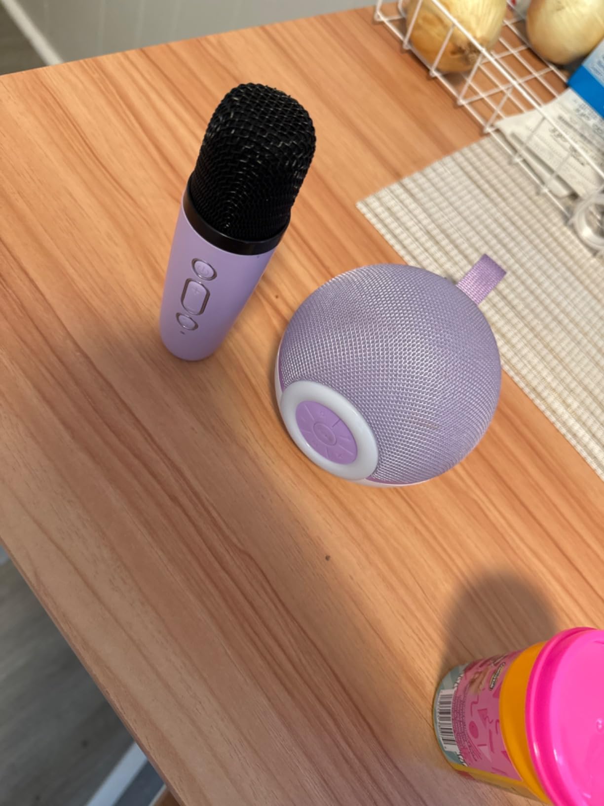 goopow Mini Karaoke Machine Speaker for Kids Adults, Portable Bluetooth Microphone Song Toys with LED Light, Best Chritmas Birthday Festival Gift for 3 4 5 6 7 8+ Year Old Girls Boys (Black-2 Mic) customer photo 1