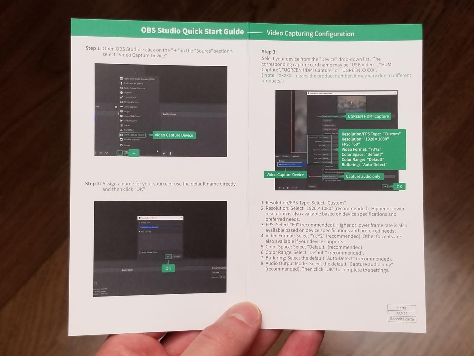 UGREEN 4K@30Hz Loop Out HDMI Capture Card for 2K 30FPS 1080P 60FPS USB 3.0 customer photo 1
