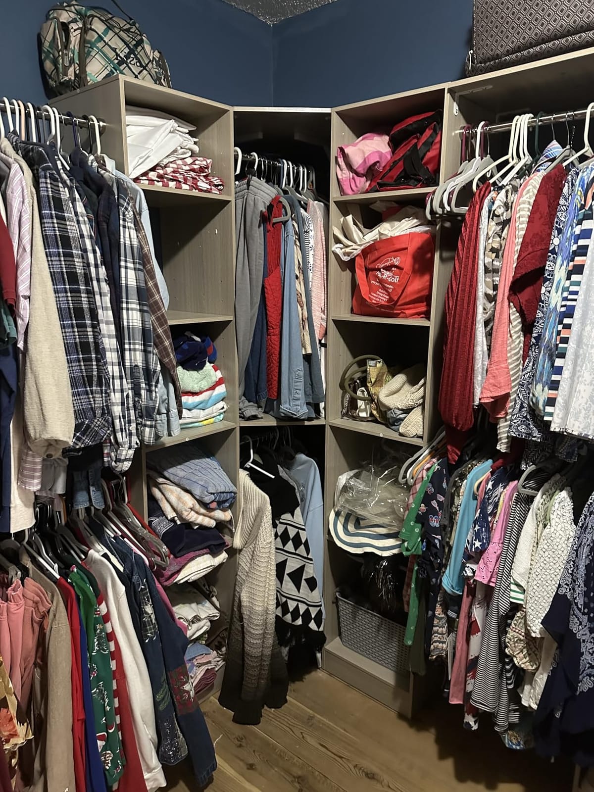 Besiost Corner Closet System with 12 Shelves, 39.2