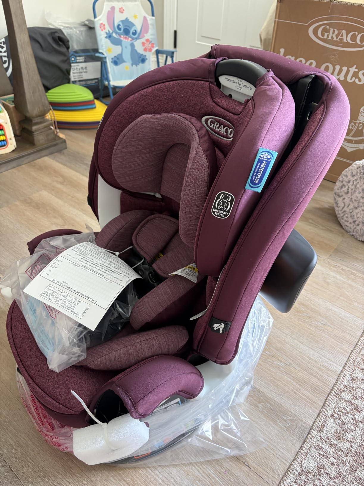 Graco Turn2Me 3-in-1 Rotating Convertible Car Seat, London, Rear-Facing Rotation Only, Forward-Facing Mode, Highback Booster Up to 100 lbs, Adjustable Headrest & Harness, Steel Reinforced Frame customer photo 1