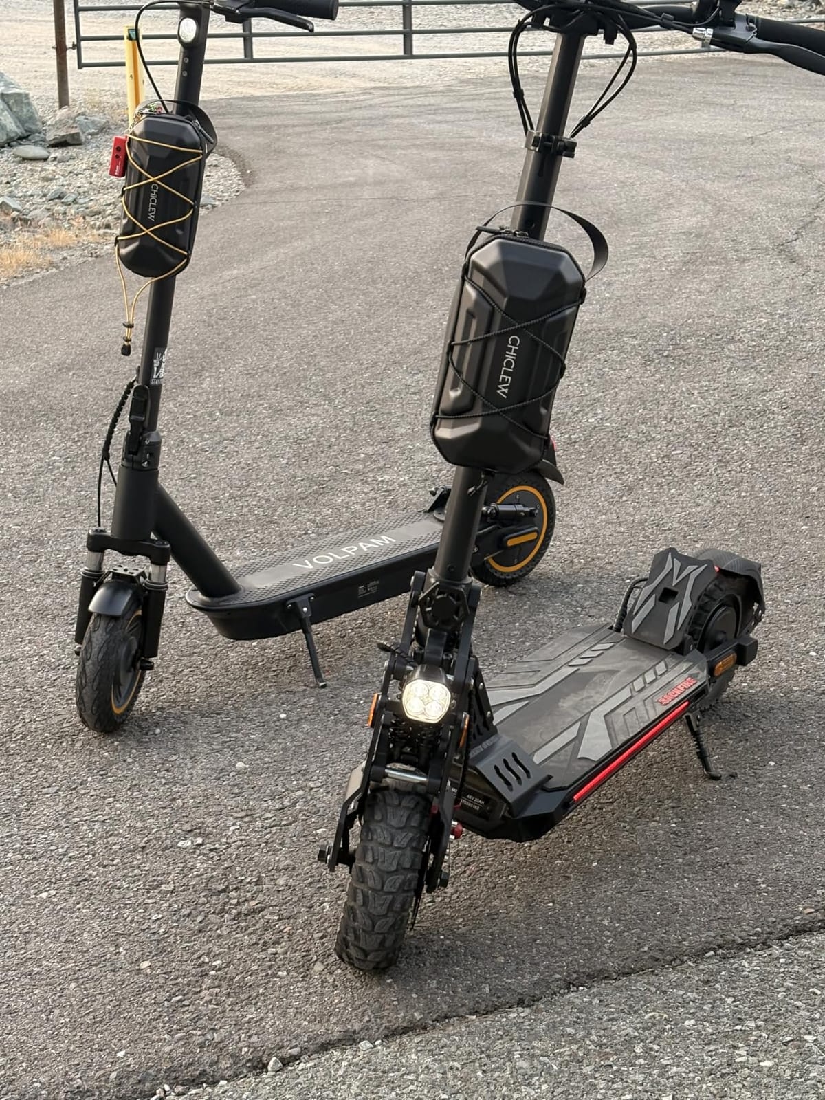 3L Large Scooter Bag, Portable Electric Scooter Storage Bag EVA Hardshell | Waterproof Front Handlebar Bag with Multicolor Drawstrings, Compatible with Scooters, Bikes, Segway Ninebot NIU, Universal customer photo 2