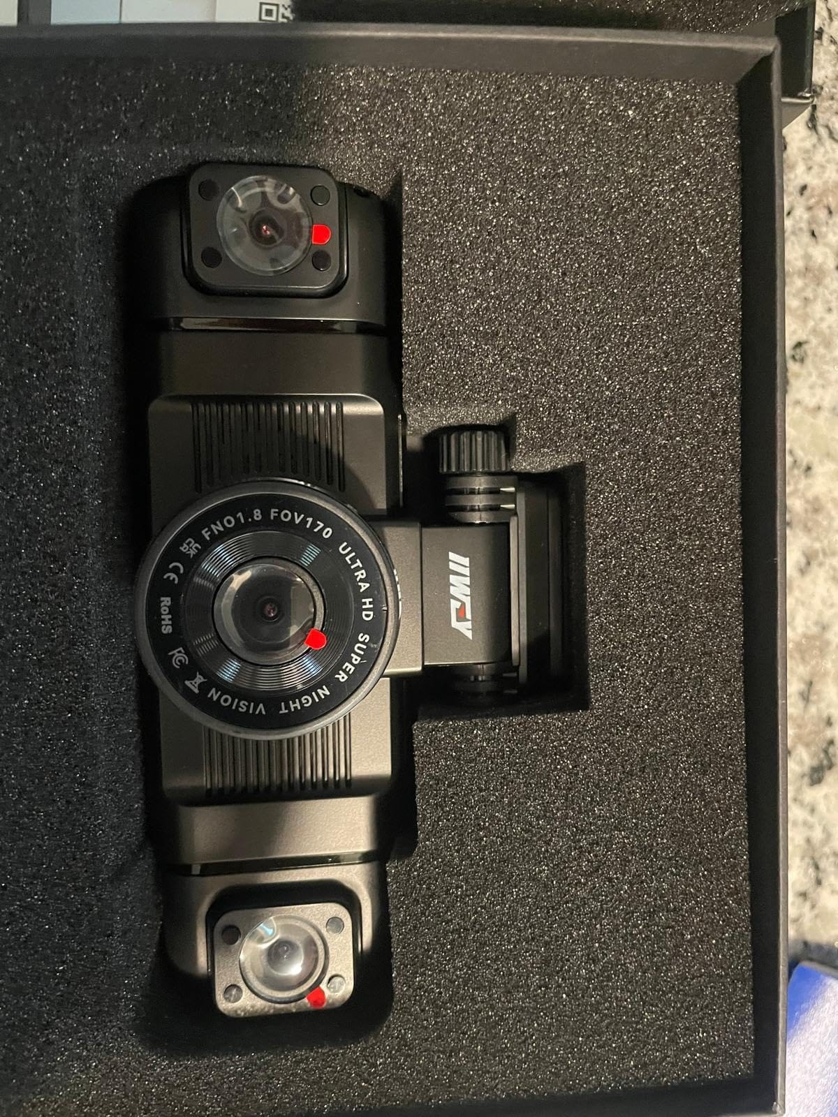 IIWEY N5 4 Channel Dash Cam for Cars, 360° View 2K Front 1080P Rear Inside | Includes 128GB Card, 5G WiFi & APP Control, IR Night Vision, G-Sensor, 24 Hours Parking Mode customer photo 1