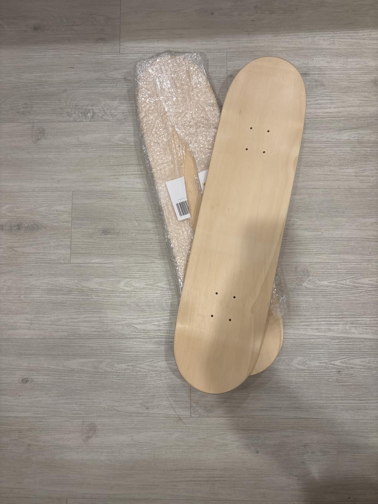 Blank Maple Skateboard Decks, 31 x 8 inch 7-Layer Maple Double Tail Skateboard Decks Set customer photo 2