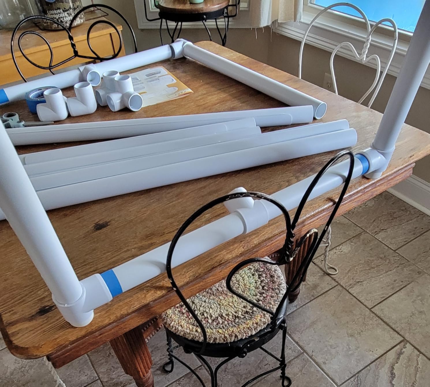 BEN YEDD Quilter's Floor Frame Large Embroidery Frame workbenches Patchwork Embroidery Cross Stitch Support Brackets PVC Pipe Racks customer photo 1