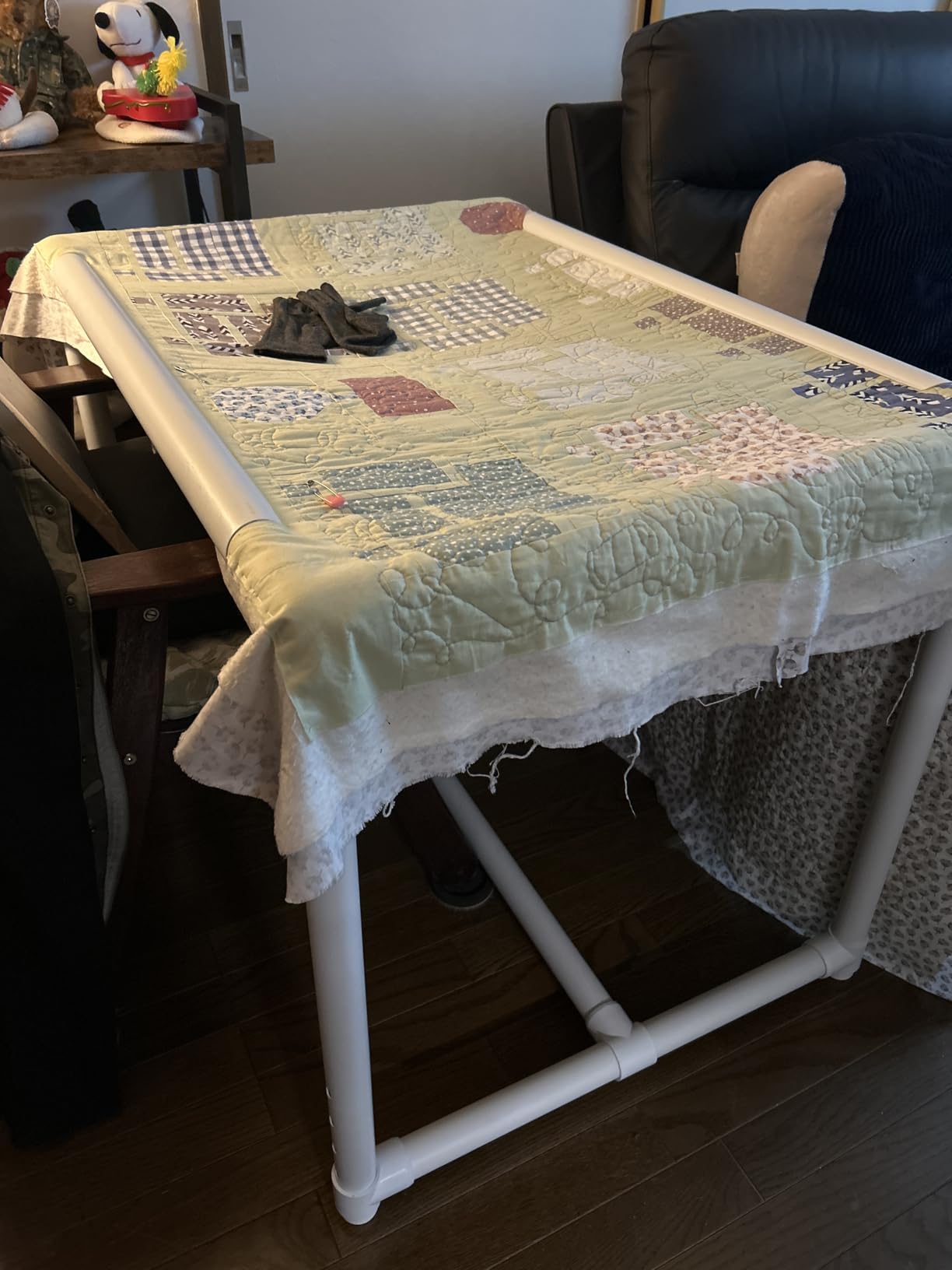 BEN YEDD Quilter's Floor Frame Large Embroidery Frame workbenches Patchwork Embroidery Cross Stitch Support Brackets PVC Pipe Racks customer photo 2
