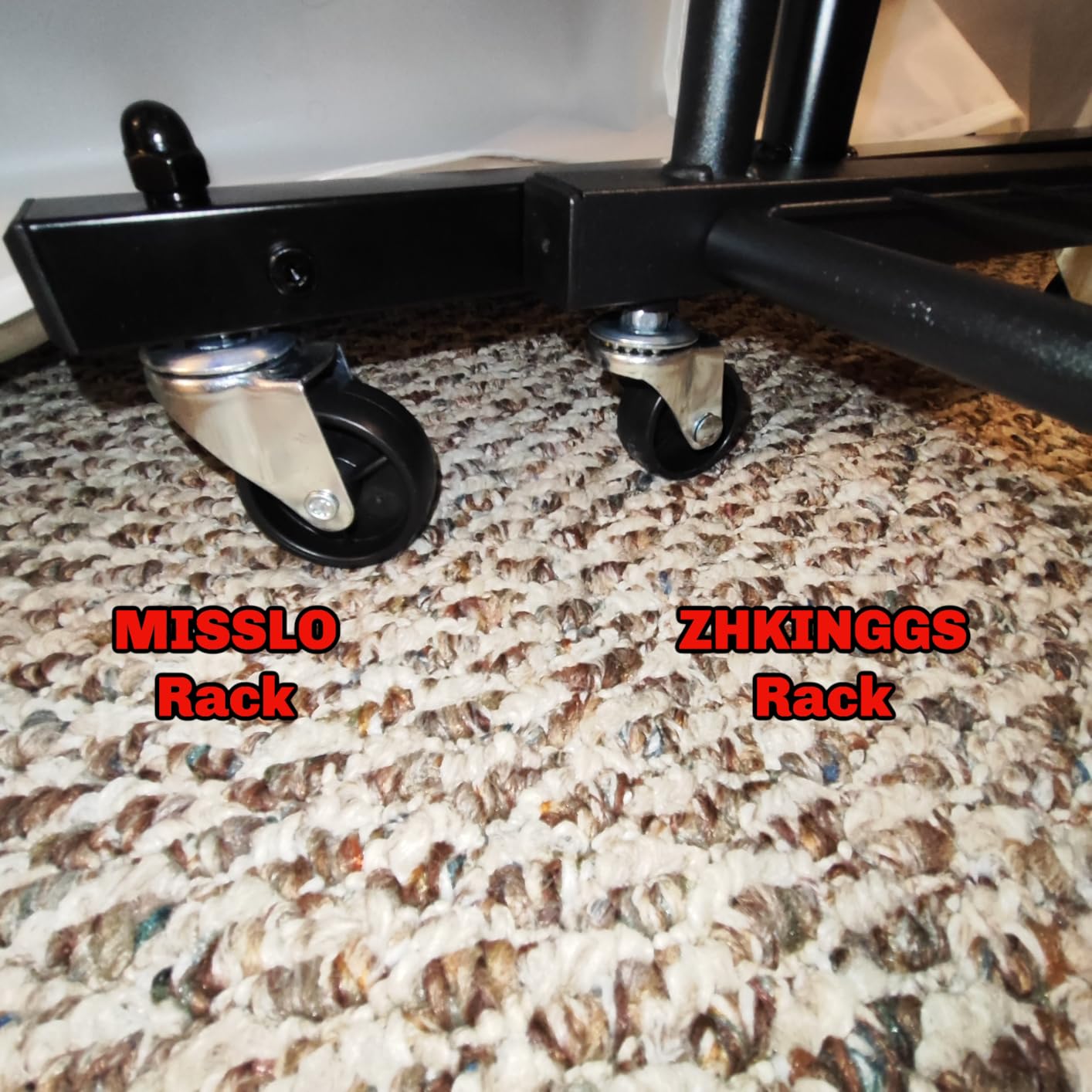 MISSLO Small Clothes Racks for Hanging Clothes Clothing Rack with Wheels 60