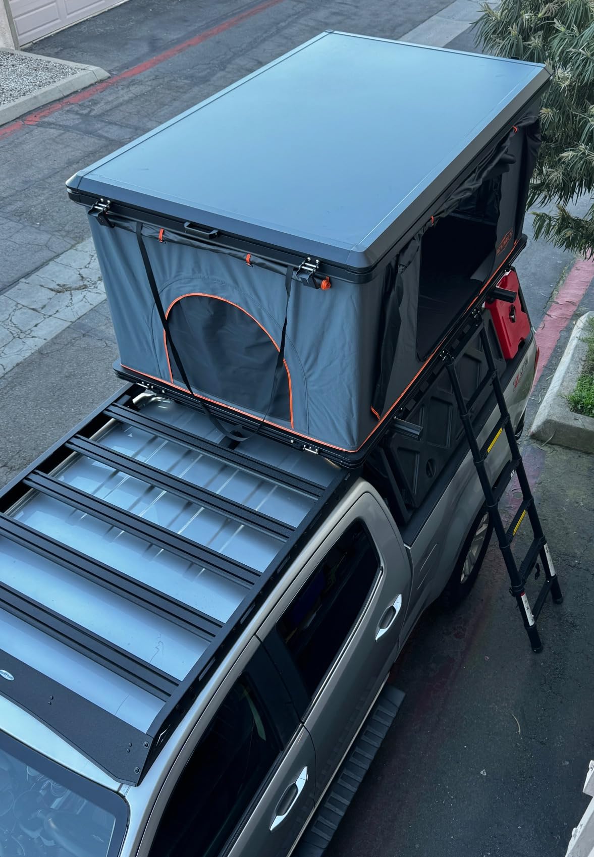 Rooftop Tent Hard Shell with Winter Insulation for 4-Season Camping | Aluminum hardshell, 2-layer mat, LED light strip, 2 Person Car Roof top tent, Suitable for Jeep Truck SUV Trailer customer photo 2