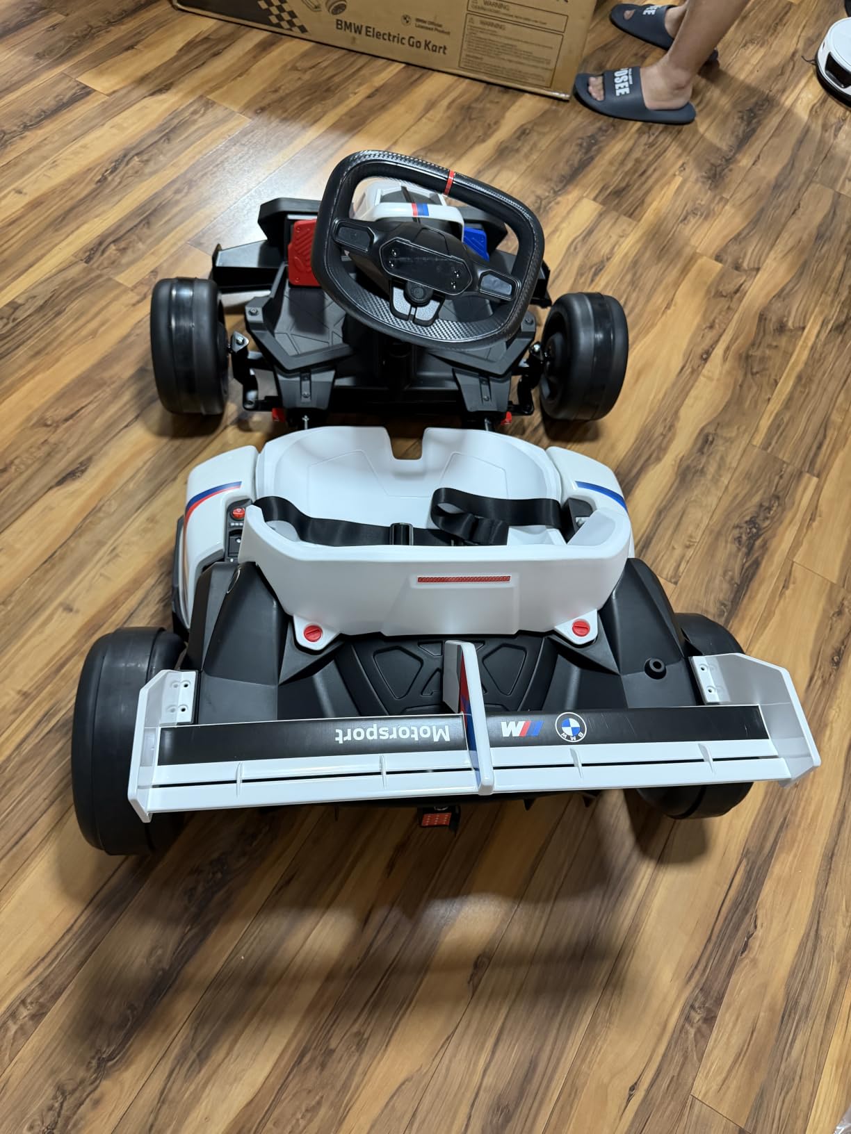 Wanan 24V Electric Go Kart with Adjustable Seat, Licensed BMW Drift Kart with Dual Motors, Crazy Go Cart for Kids Ages 6-12, LED Lights, Drift Mode and 2 Speed (Red) customer photo 1