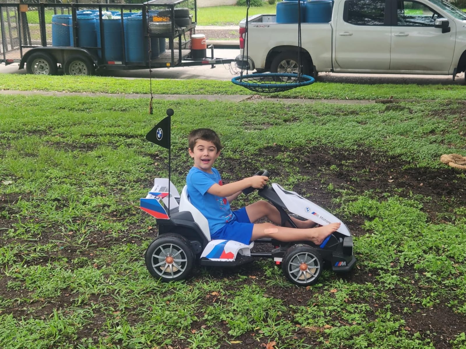 Wanan 24V Electric Go Kart with Adjustable Seat, Licensed BMW Drift Kart with Dual Motors, Crazy Go Cart for Kids Ages 6-12, LED Lights, Drift Mode and 2 Speed (Red) customer photo 2