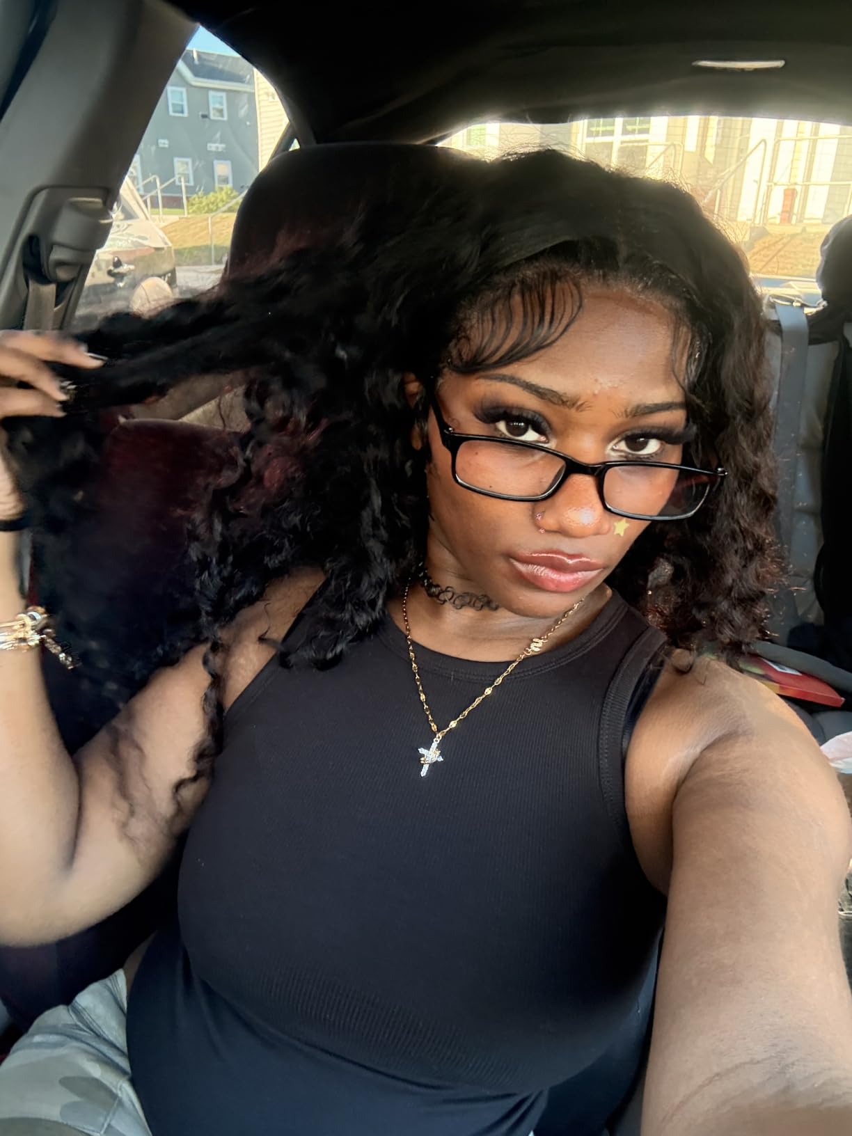 250 Density 30 Inch Deep Wave Lace Front Wigs Human Hair Hd Lace Front Wigs Curly Wig Wet And Wavy Pre Plucked 100% Real Human Hair No Synthetic Blend No Tangle No Shedding Triple Lifespan 3X customer photo 1