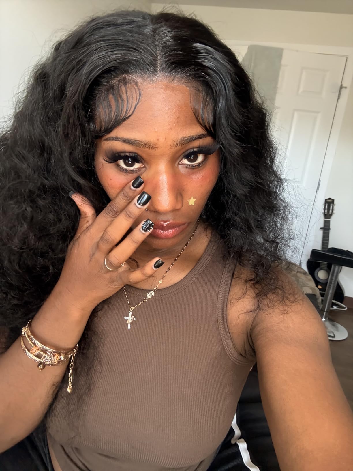 250 Density 30 Inch Deep Wave Lace Front Wigs Human Hair Hd Lace Front Wigs Curly Wig Wet And Wavy Pre Plucked 100% Real Human Hair No Synthetic Blend No Tangle No Shedding Triple Lifespan 3X customer photo 2