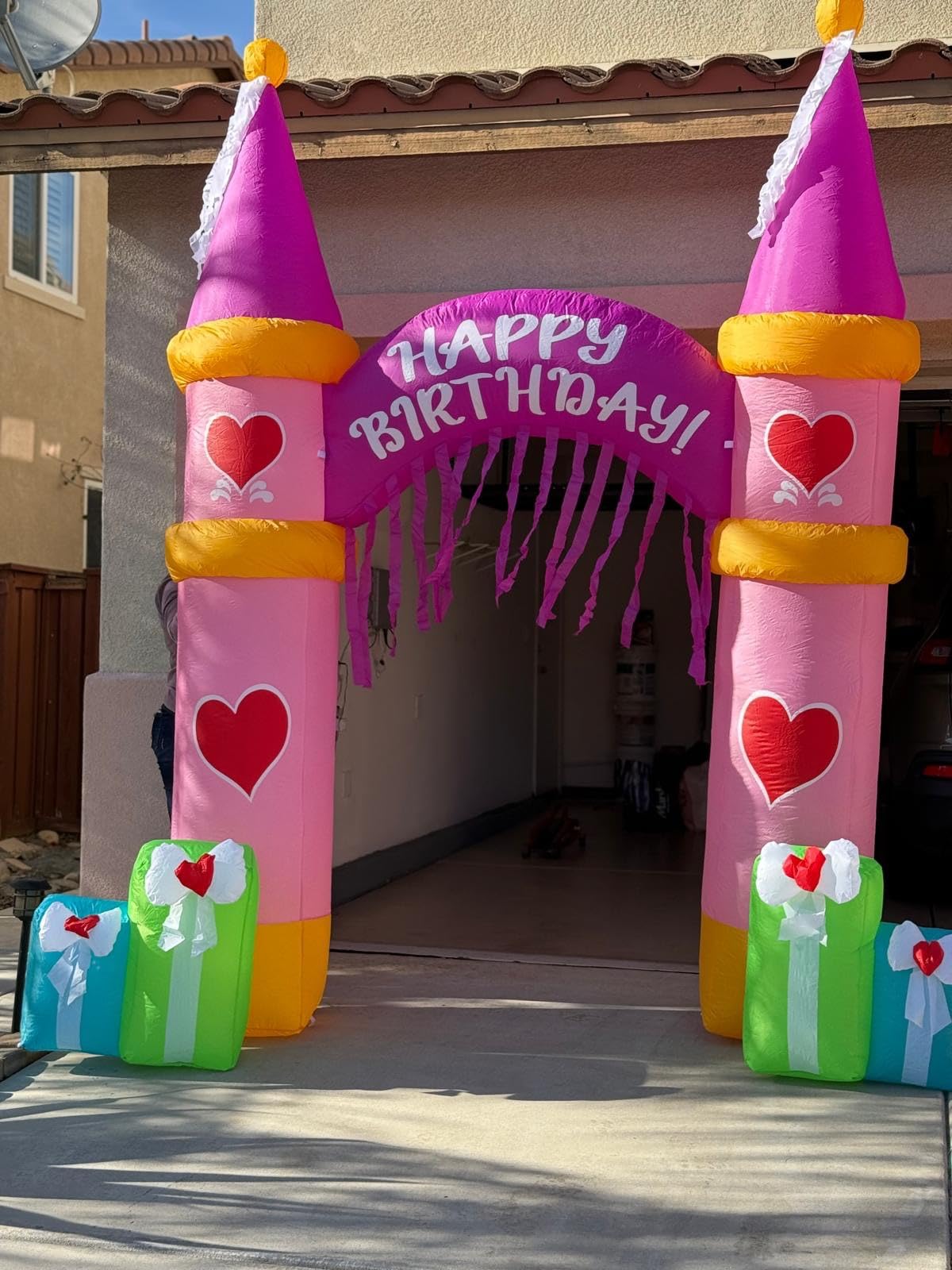 10FT Inflatable Birthday Arch Birthday Decoration with Built-in LED Lights customer photo 1