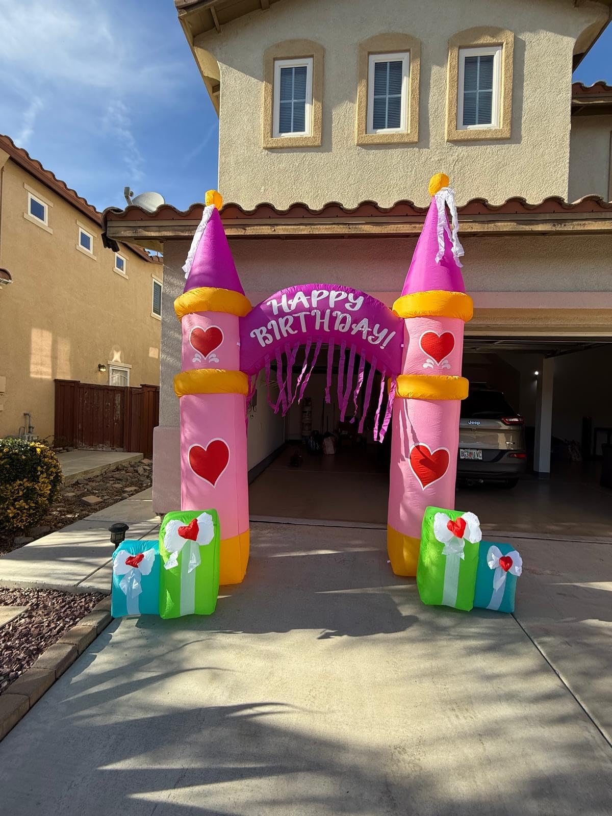 10FT Inflatable Birthday Arch Birthday Decoration with Built-in LED Lights customer photo 2