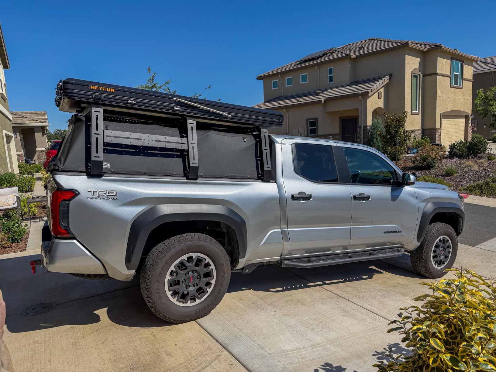 Adventurer Pro Rooftop Tent Hard Shell, 2-3 Person Aluminum Roof Top Tent | Detachable Side Awning & Built-in LED Light Strip, Compatible with Truck Jeep SUV Van & Trailer, Pop Up for 4-Season Camping customer photo 1