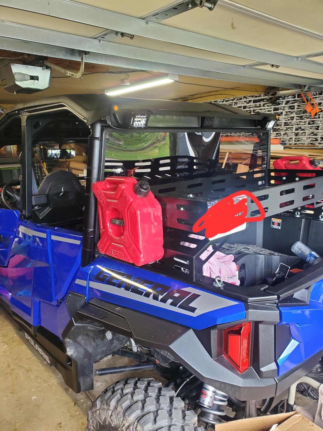 TOPOWN Heavy Duty UTV Overbed Cargo Rack with Adjustable Mounting Brackets | Accommodate Bed Rail Widths from 39.7”-56.3”(Inside Width), UTV Bed Rack, 7