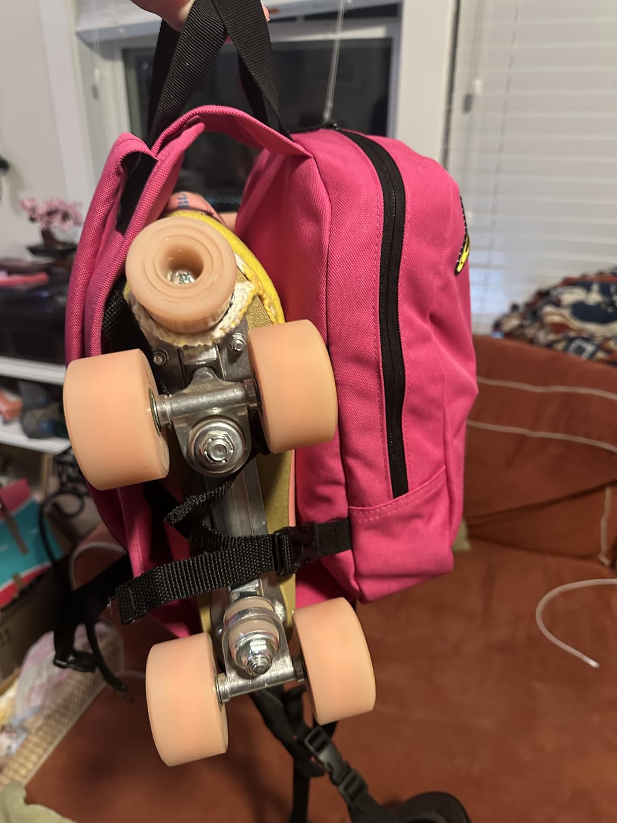 JajaHoho Roller Skates Bags for Women Men, Multi-functional Sports Backpack for Rollerskates, Ice skates, Inline skates customer photo 2
