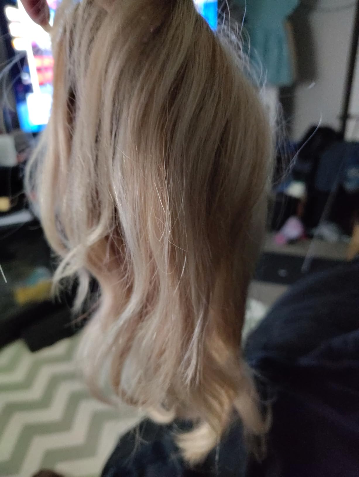 starluck Large Swiss Base SilkHug 14 Inch Real Human Hair Toppers, 60 Gram, 100% Real Human Hair Toppers for Women with thinning (Blonde Mixed Brown with Dark Brown Roots, no Bangs) customer photo 1