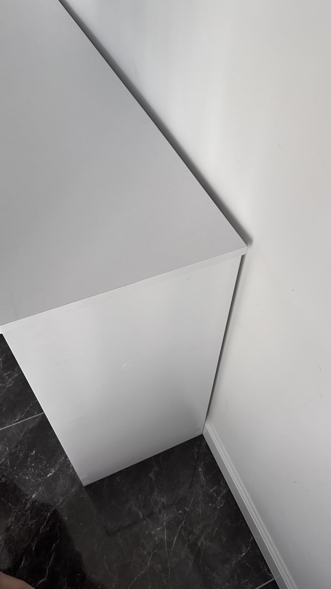 TEENFON Dresser for Bedroom, Tall White Dresser with 4 Drawers, Dressers with Mirror, Chest of Drawers for Bedroom, Living Room, Closet, Hallway, White customer photo 1