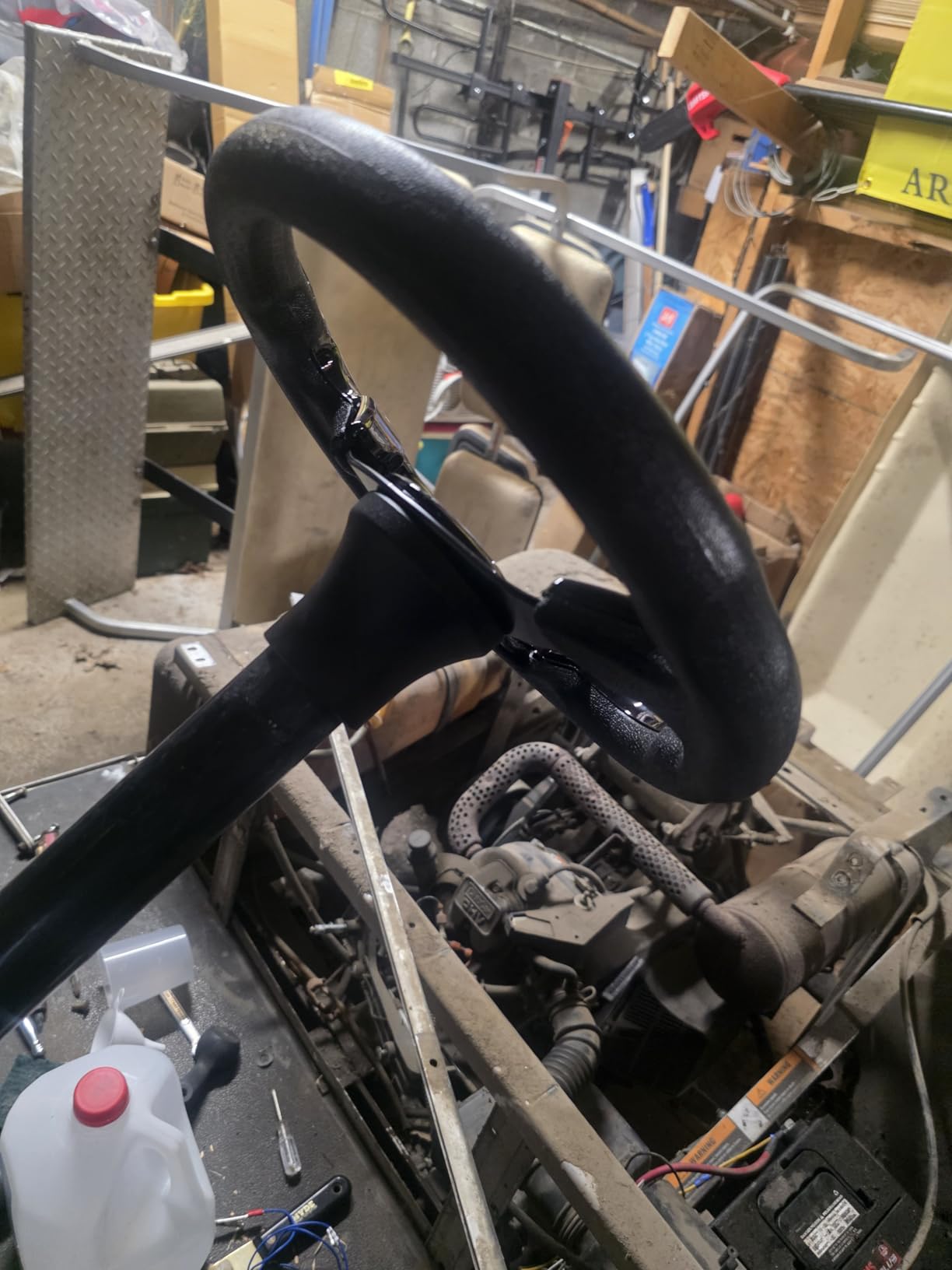 Golf Cart Steering Wheel and Golf Adapter for Club Car DS Golf Carts Bundle-(5156BLACK) customer photo 1